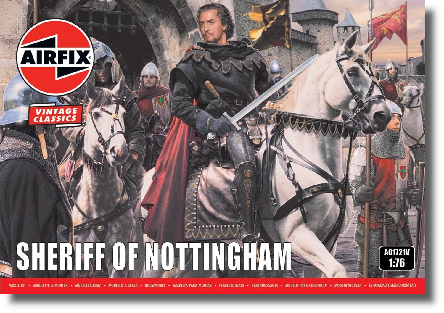 Airfix Sheriff of Nottingham Figures - 1:76 Scale | Skill Level 1 | 36 Pieces