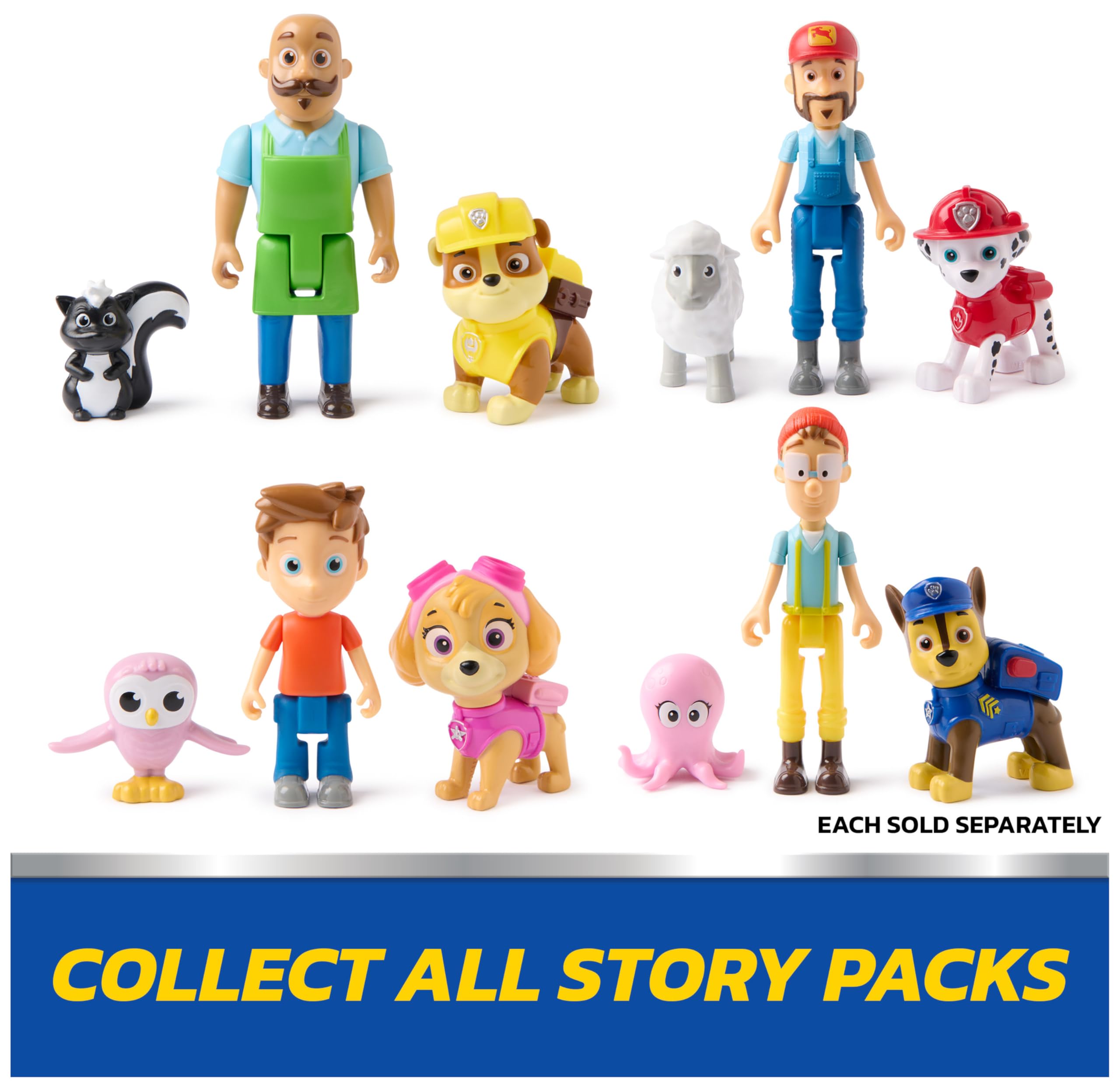PAW Patrol Rubble & Mr. Porter Figure Pack with Skunk Toy Figure - Action Figures for Kids Ages 3-9 5