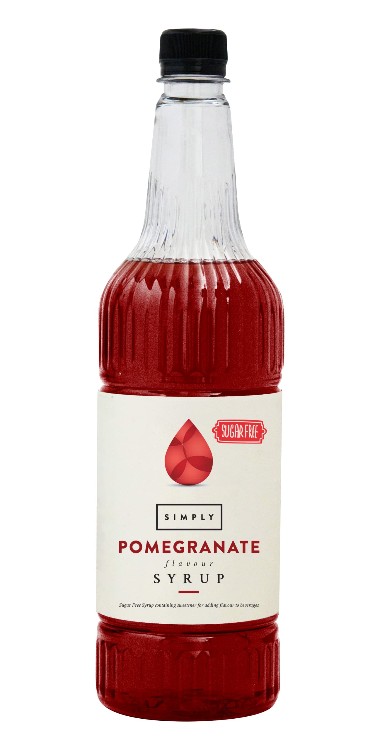 Simply Sugar Free Pomegranate Syrup - Low Calorie, Vegan, Nut Free | 1 L