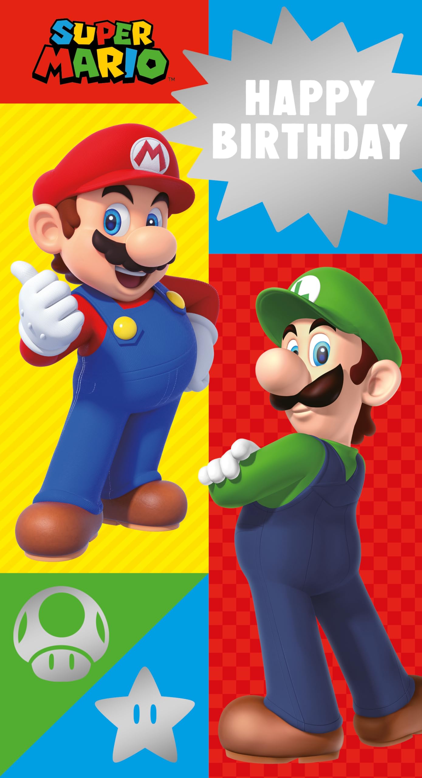 Danilo Promotions LTD Super Mario Birthday Card | Standard Size | Multi-Colour 1
