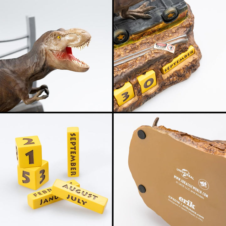 Grupo Erik Jurassic Park Rex Perpetual Flip Calendar (3D Desktop Calendar)