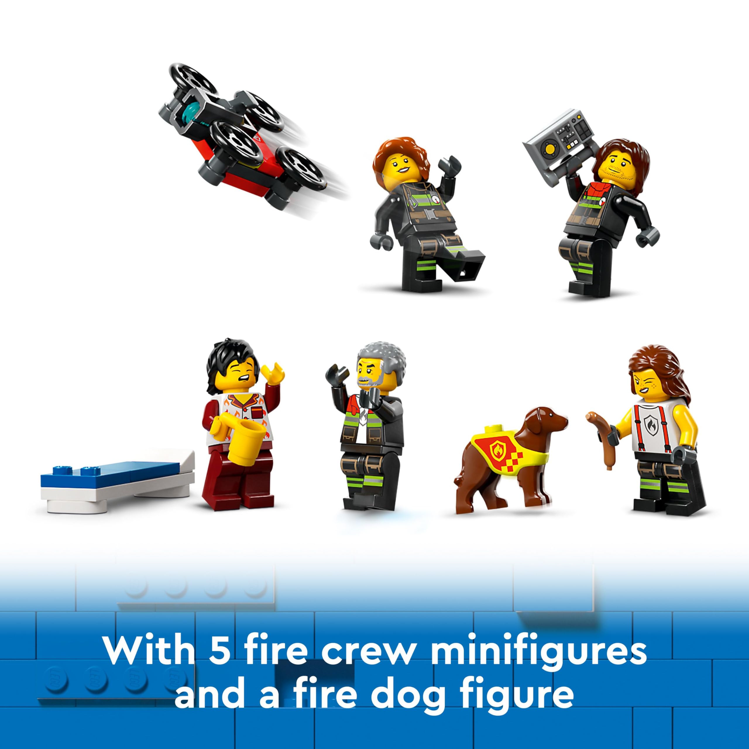 LEGO City Fire Station with Fire Engine Toy Playset | Model 60414 | Ages 6+ 7