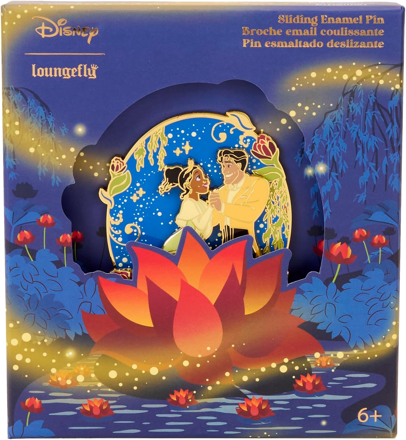 Loungefly Disney Princess and the Frog 15th Anniversary Glow-in-the-Dark Enamel Pin 1