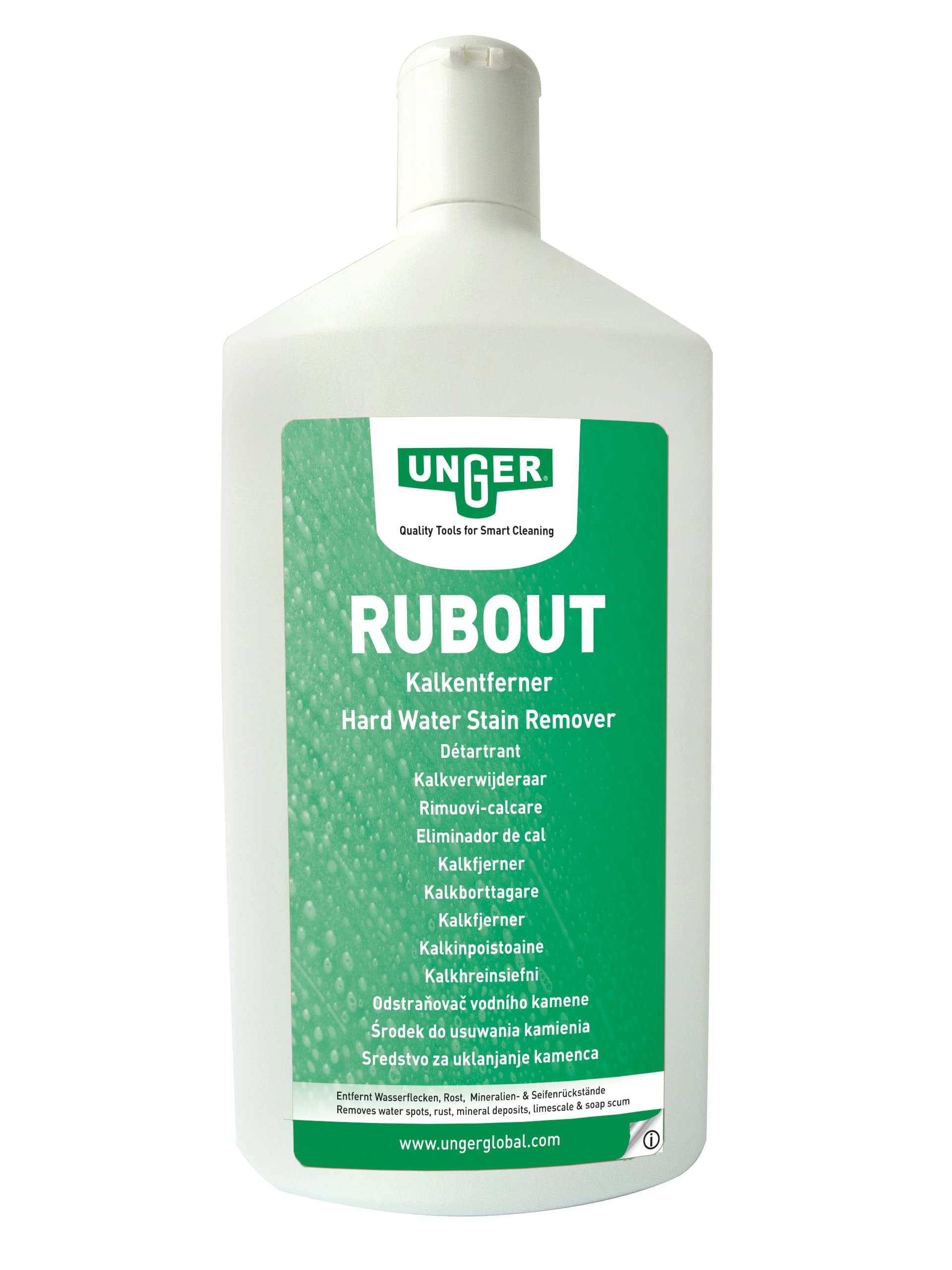 Unger Rub Out Stain Remover - Removes Hard Water Stains & Limescale | 500ml Liquid 1