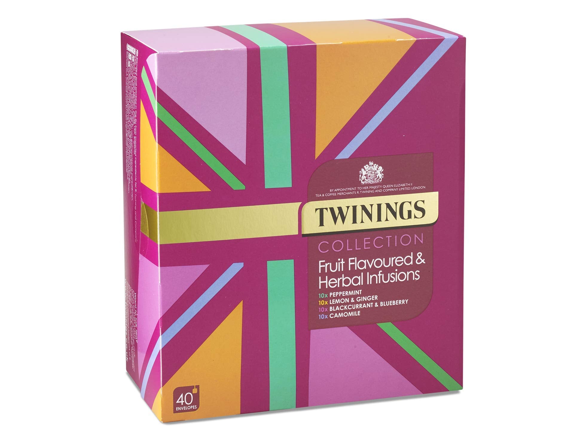 Twinings Infusions Selection Variety Gift Set - 40 Enveloped Teabags with Peppermint, Lemon & Ginger, Blackcurrant & Blueberry, Camomile 6