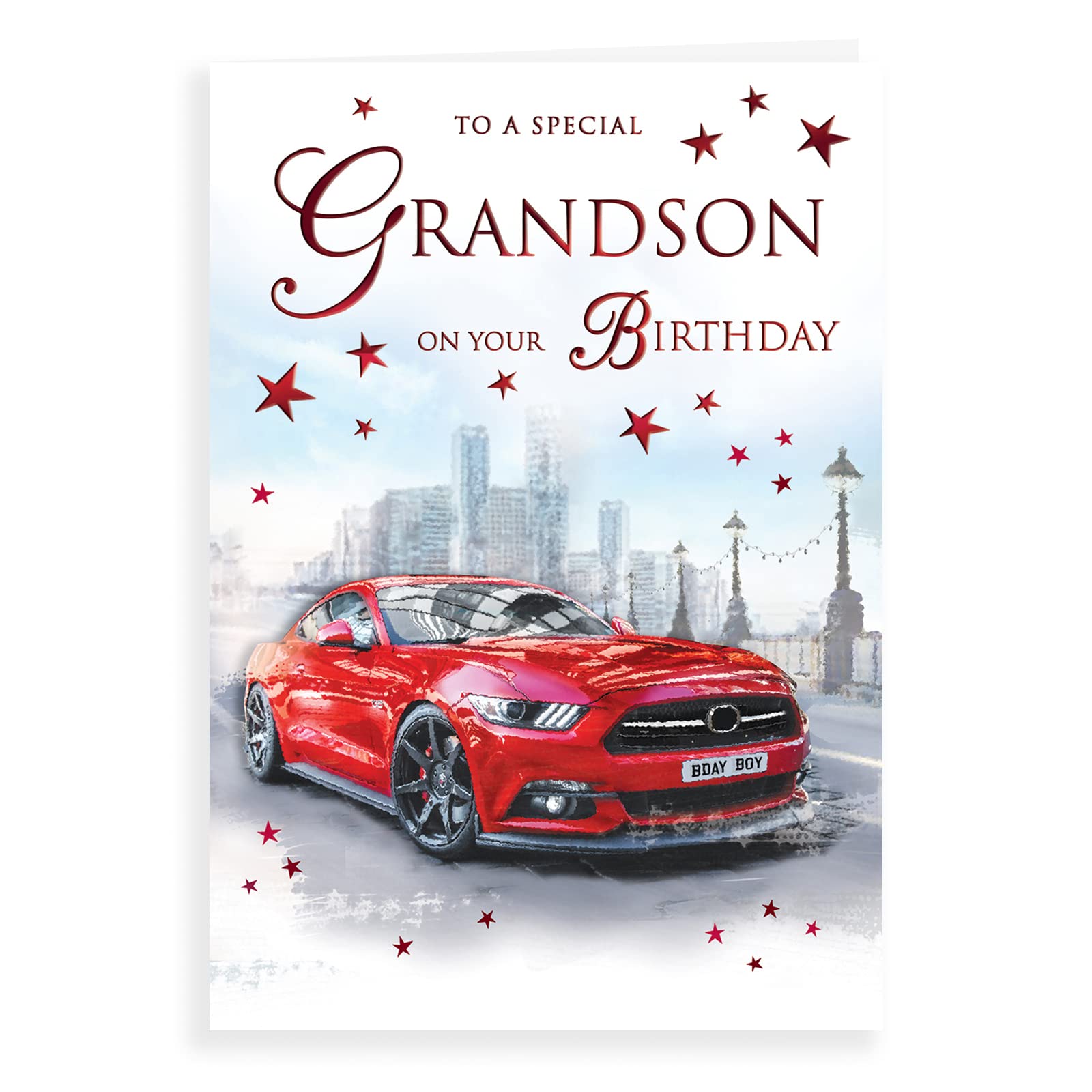 Piccadilly Greetings Regal Publishing Traditional Birthday Card for Grandson | 9 x 6 inches