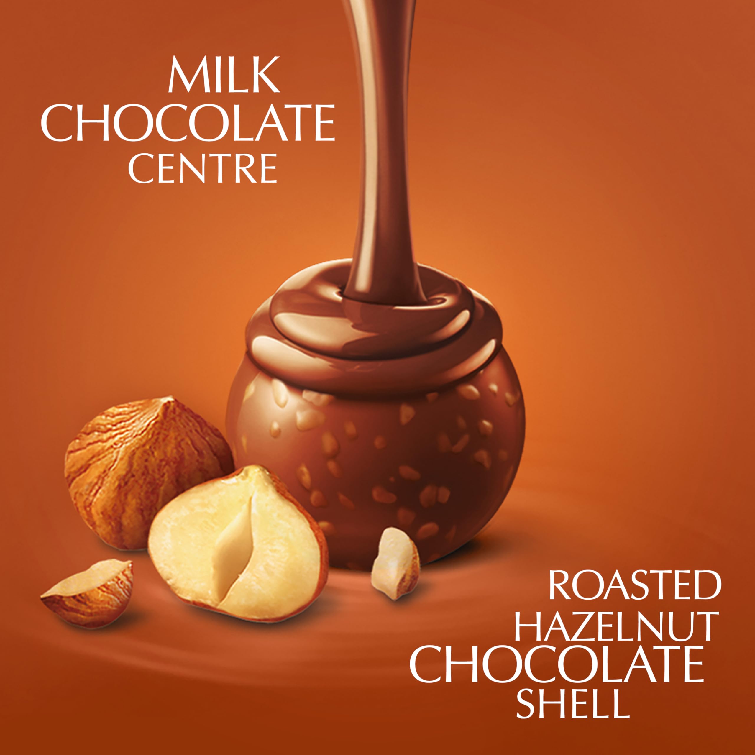 Lindt Lindor Hazelnut Chocolate Truffles Box - Smooth Melting Milk Chocolate Balls | 200g 2