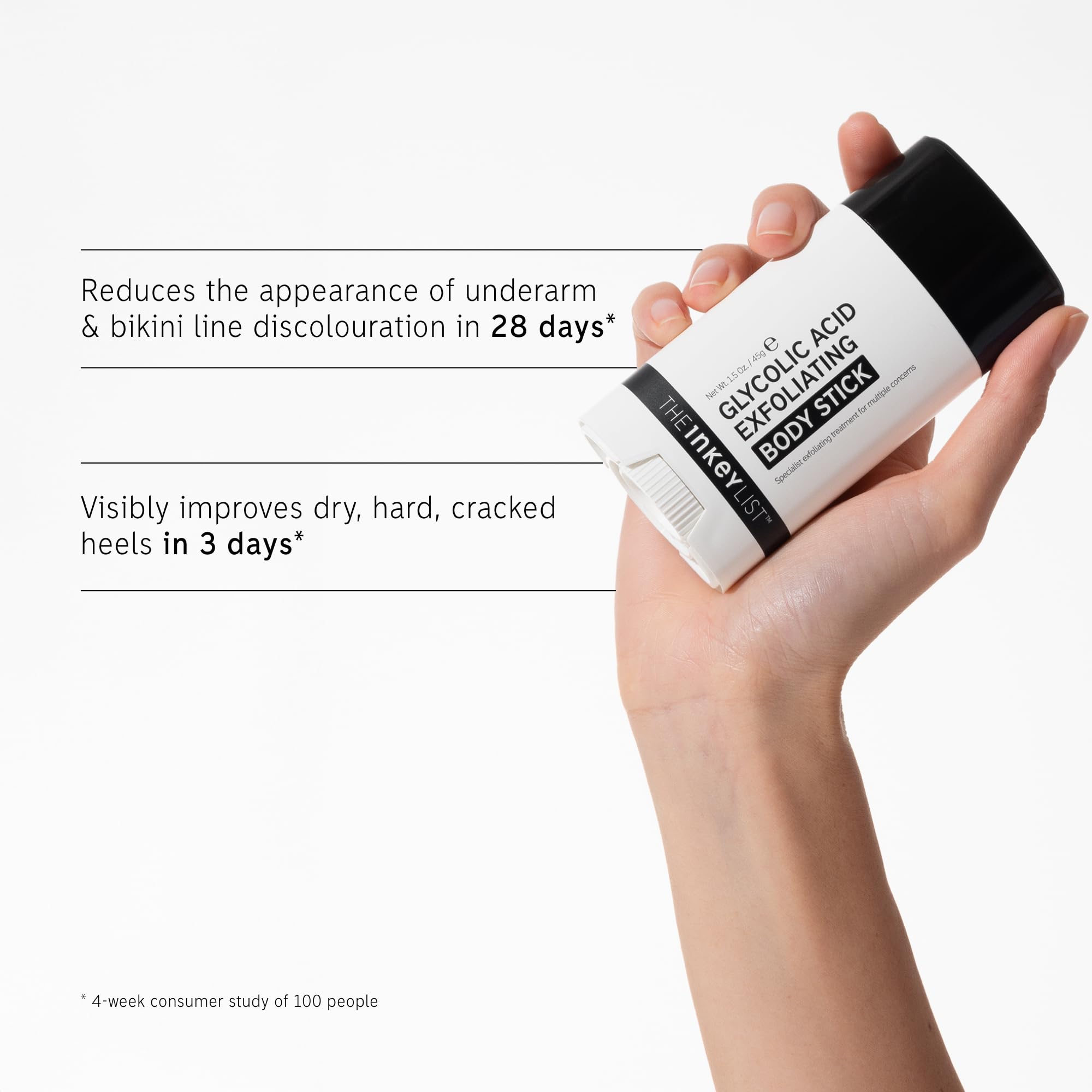 The INKEY List Glycolic Acid Exfoliating Body Stick (45g) 7