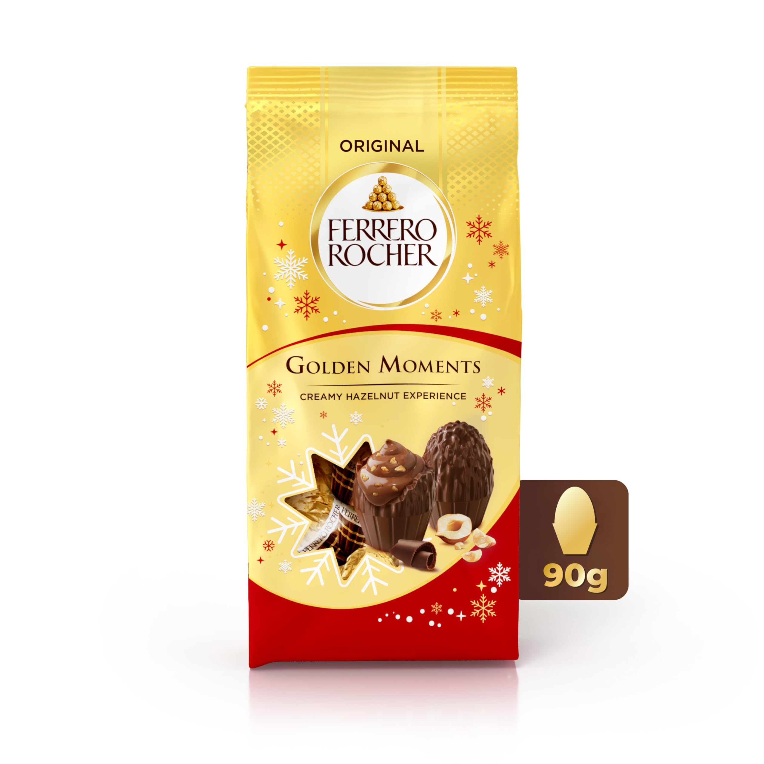 Ferrero Rocher Golden Moments Milk Chocolate Hazelnut Treats 90g Bag 9