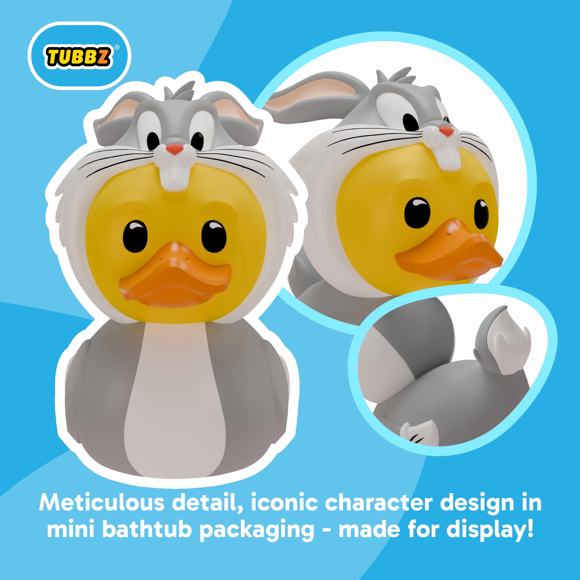 TUBBZ Looney Tunes Bugs Bunny Cosplaying Rubber Duck Mini Figure | 5 cm | Polyvinyl Chloride