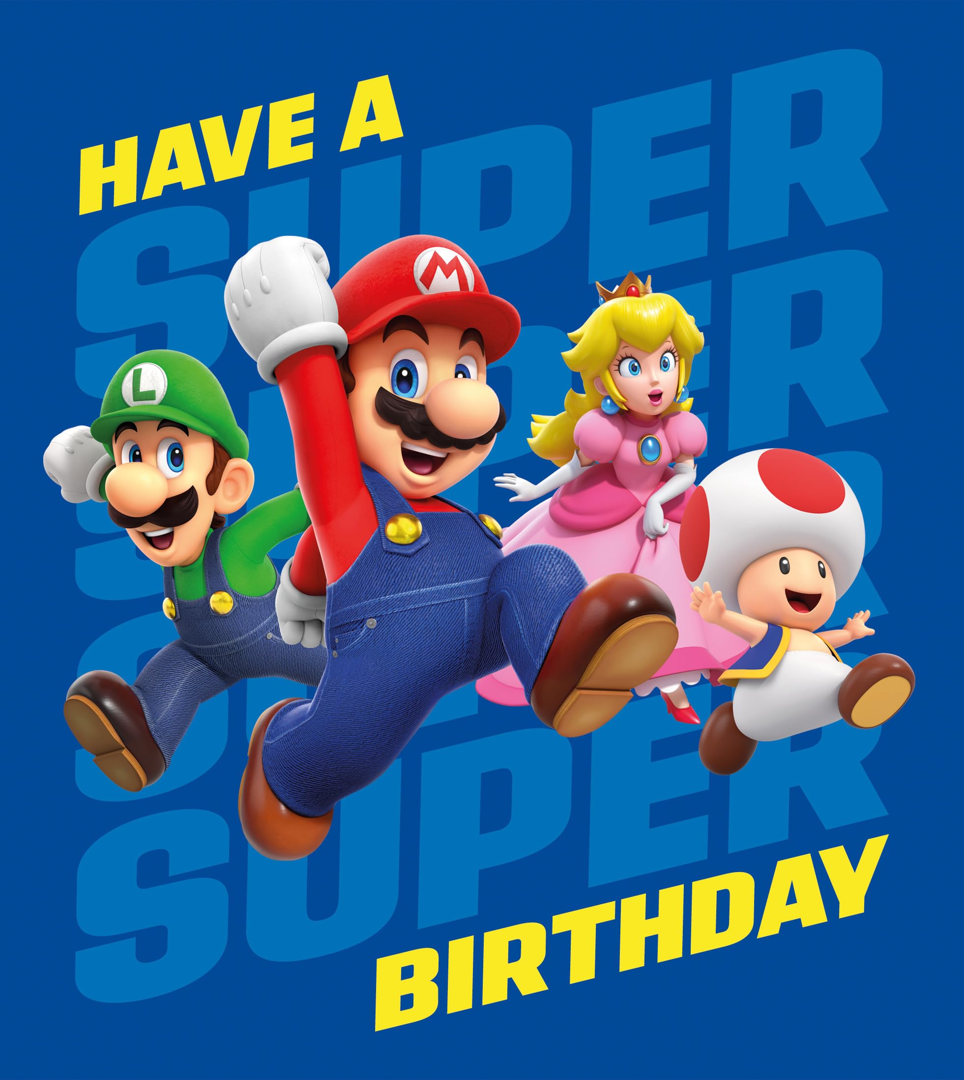 Danilo Promotions LTD Super Mario Birthday Card | Officially Licensed | Standard Size 22.86cm x 12.7cm