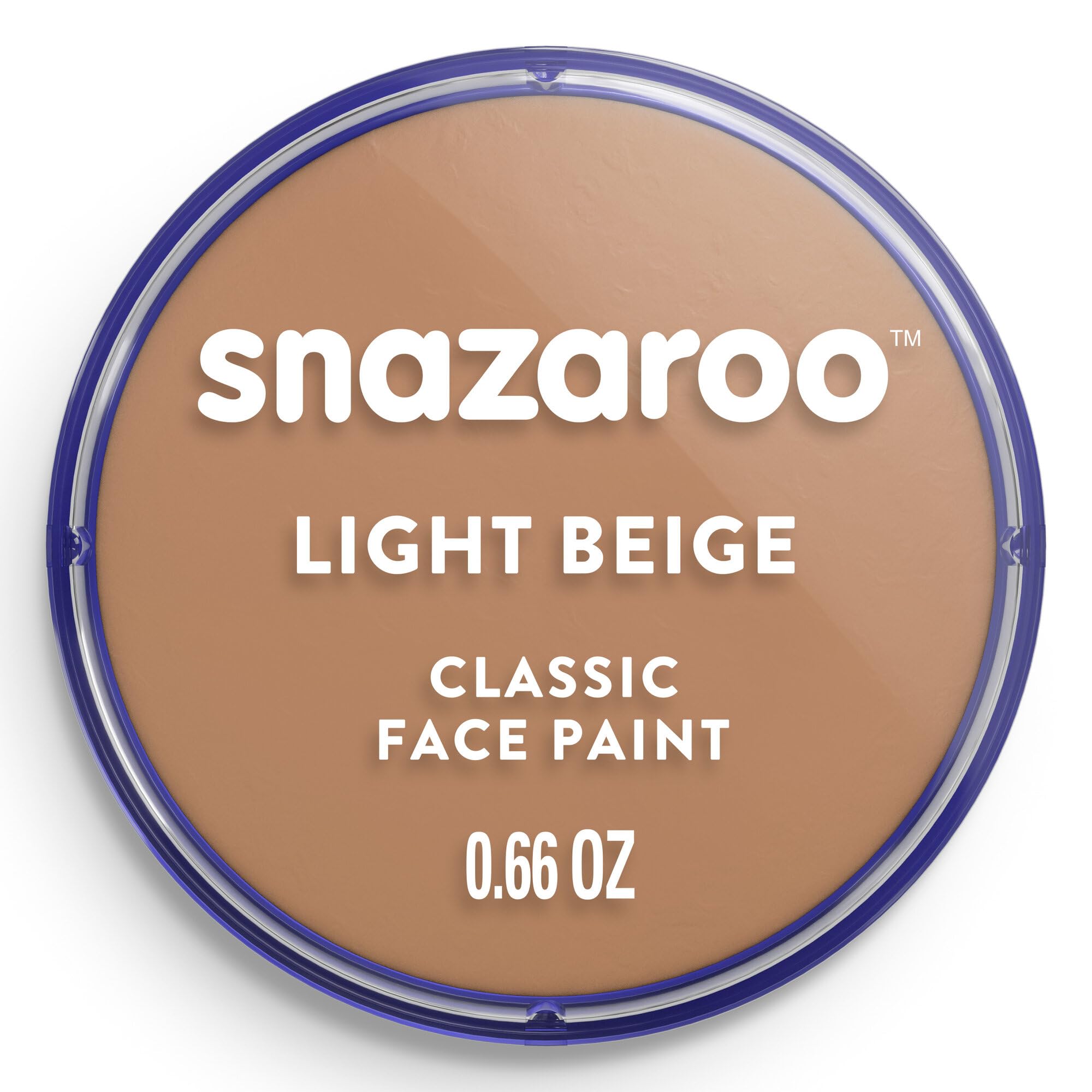 Snazaroo Classic Face and Body Paint - Water Based, Light Beige | Cake Form | 18.8g