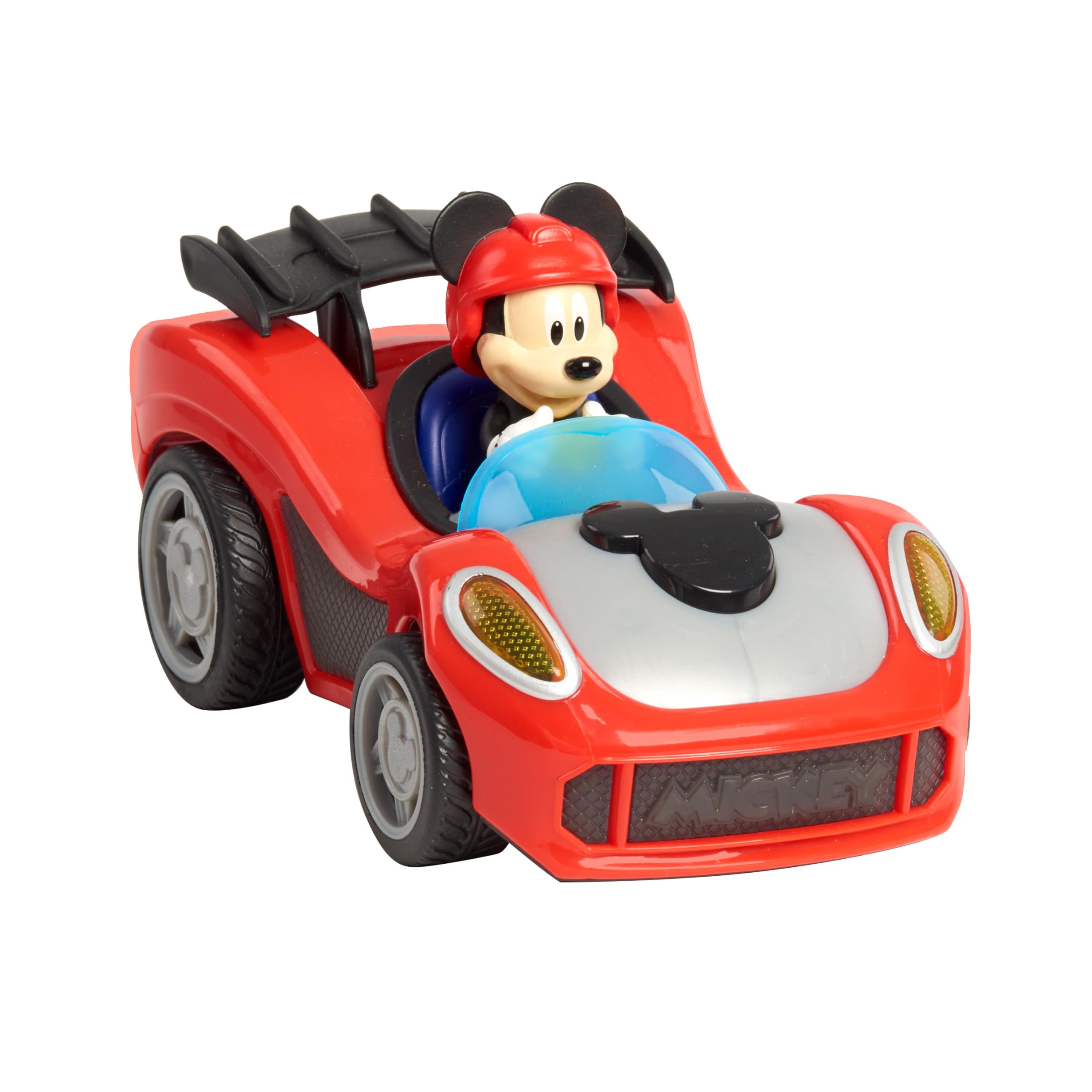 Just Play Mickey Mouse Rev 'n Glow Racer - Lights & Sounds Toy Car | 17 cm Long | Ages 3+