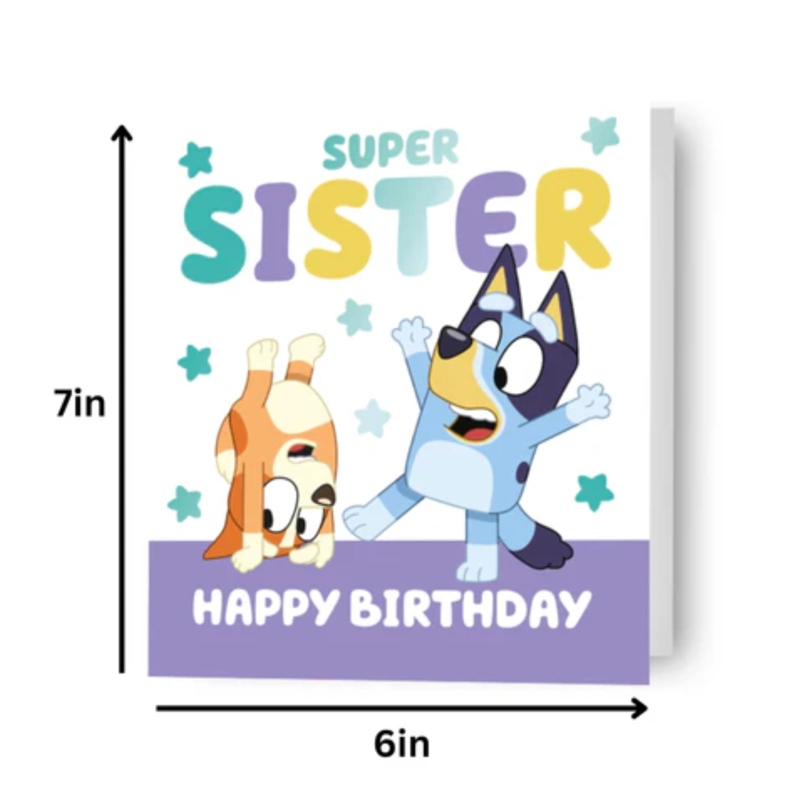 Danilo Promotions LTD Bluey Sister Birthday Card | 7 x 6 Inch | Multi Color 2