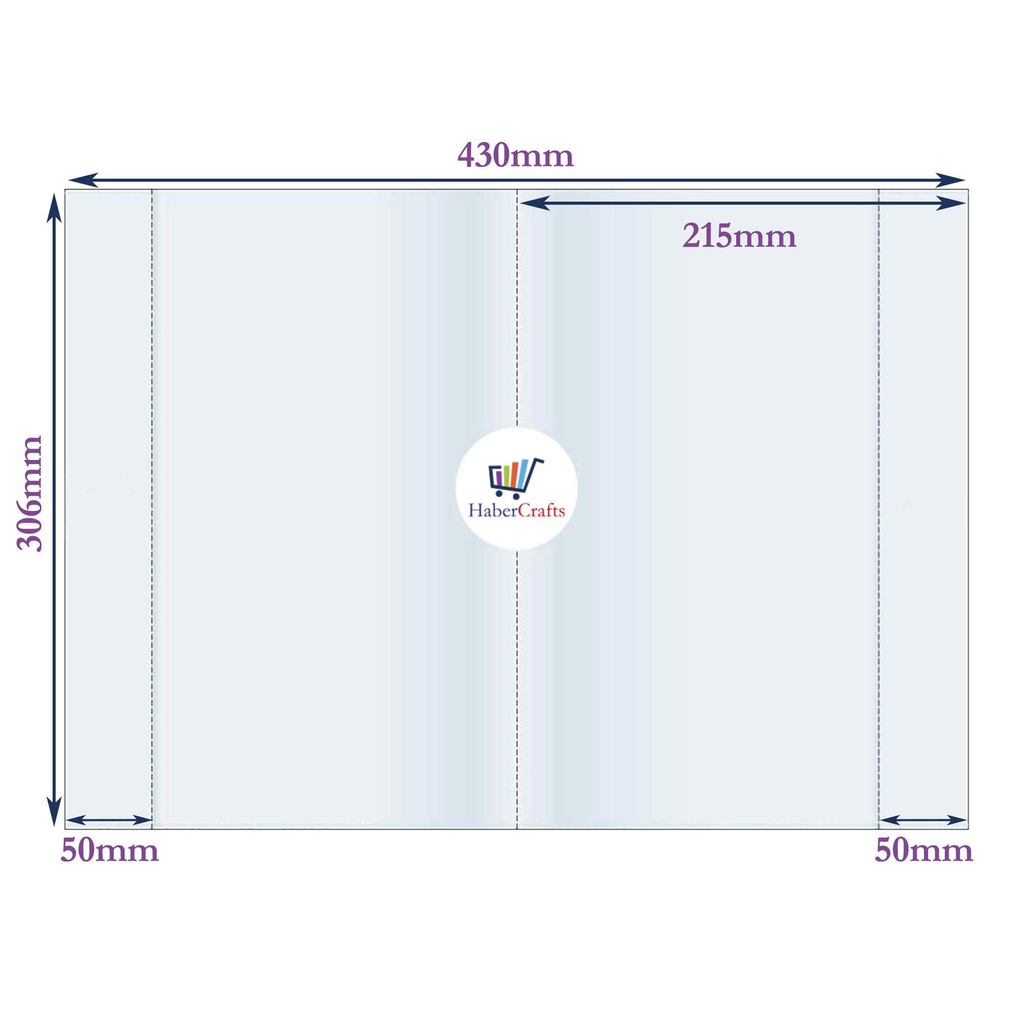 Habercrafts A4 Plastic Exercise Book Covers - Clear, 150 Micron Thickness | Pack of 3 2