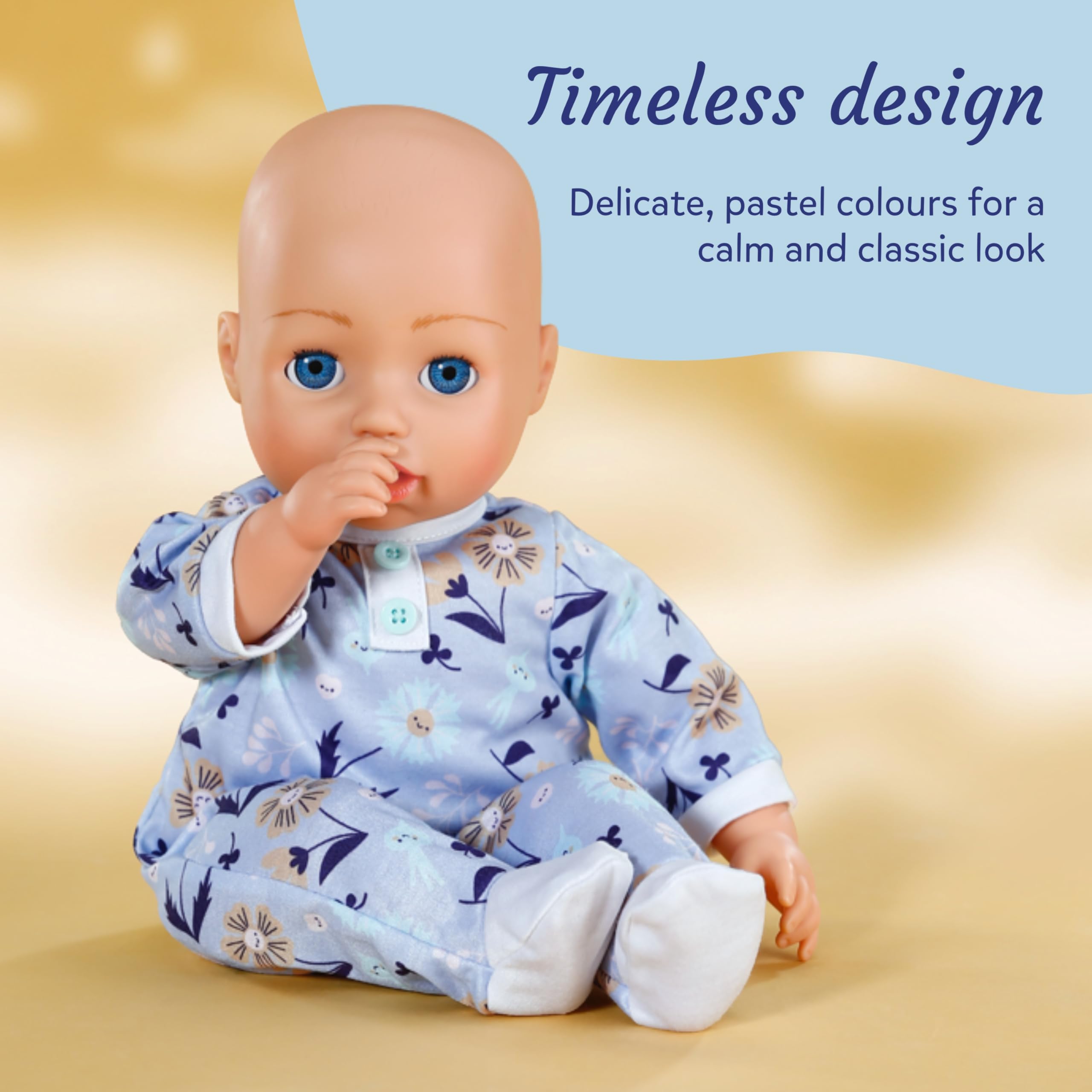 Baby Annabell Blue Romper - Soft Floral Fabric for 43cm Dolls 3