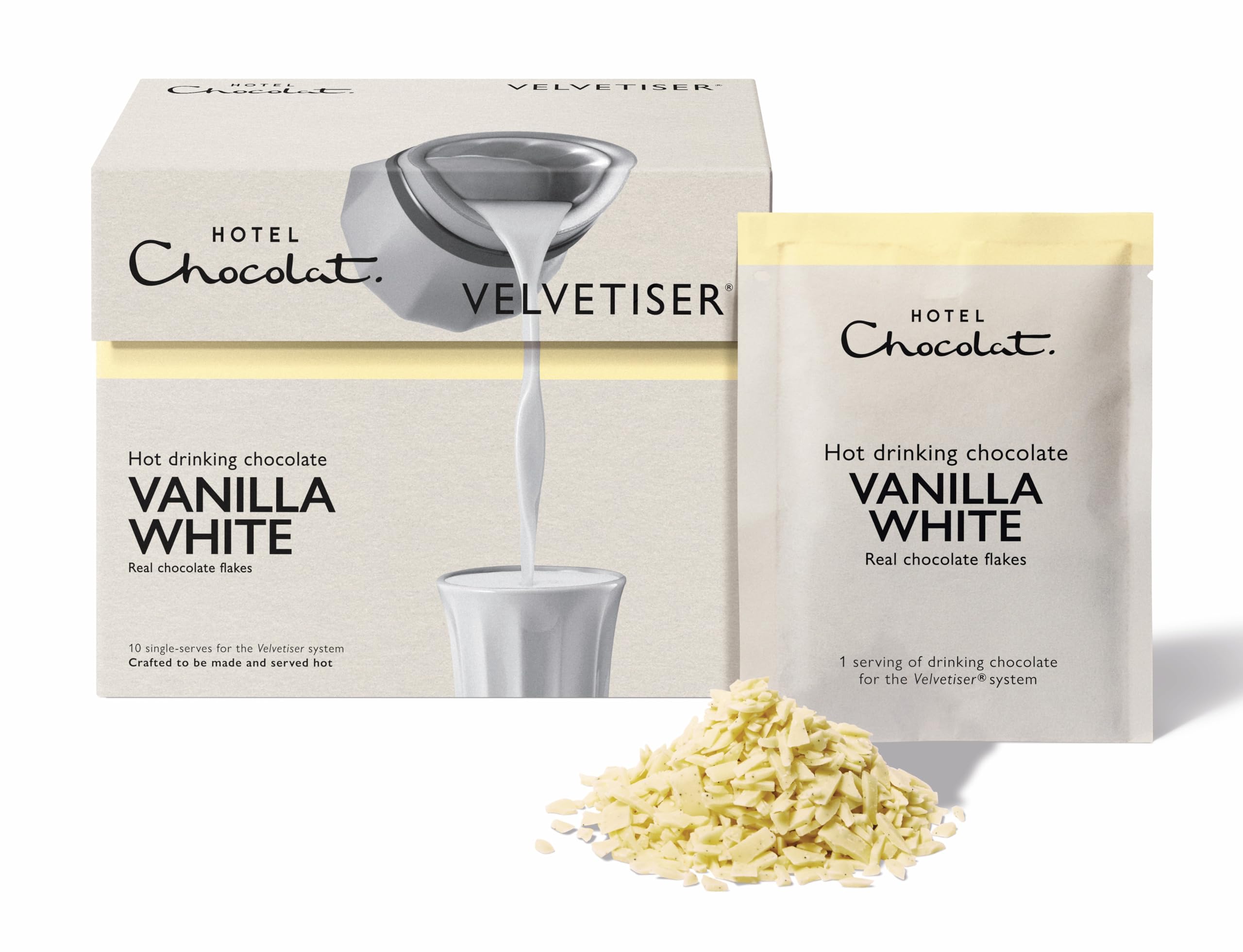 Hotel Chocolat - Vanilla White Hot Chocolate Sachets - 10 Pack 1