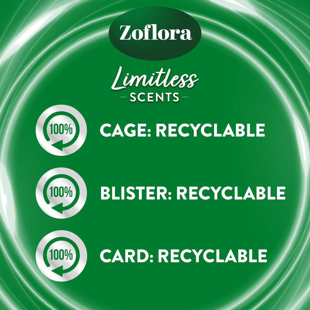 Zoflora Grapefruit & Lime Toilet Rim Blocks, 2 x 131g - Long-Lasting Fragrance Burst with Essential Oils