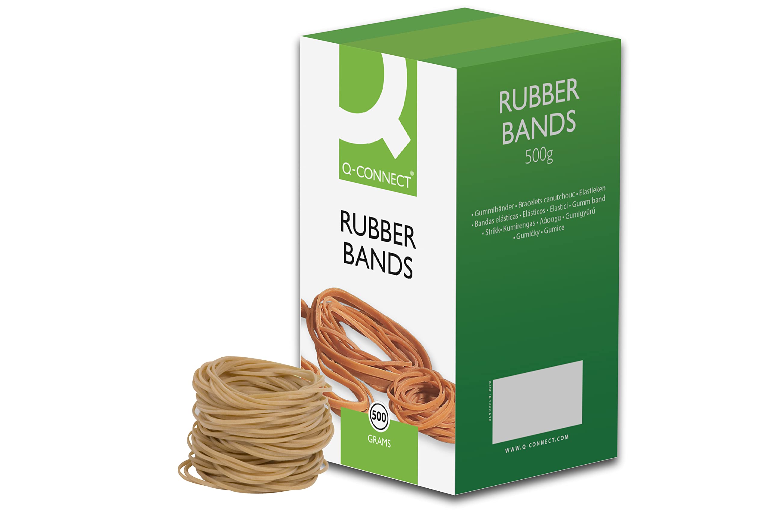 Q-Connect Rubber Bands Assorted Sizes 500g KF10577 1