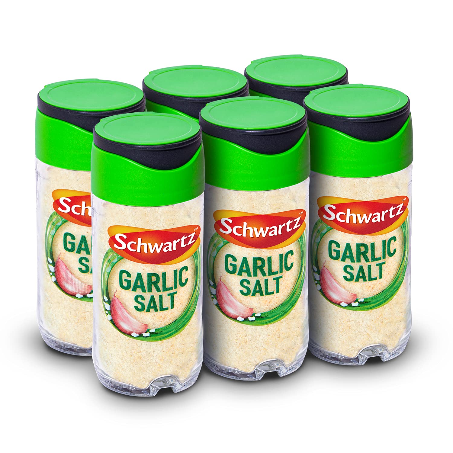 Schwartz Garlic Salt - Savoury Flavour Enhancer | 73g Jar | Pack of 6