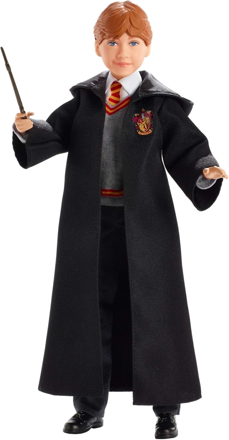 Ron Weasley Action Figure - Hogwarts Uniform with Gryffindor Robe & Wand - 6 Years and Up