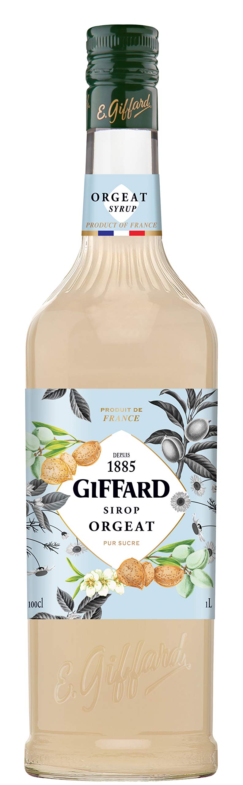 Giffard Orgeat Syrup - Almond Flavor | 1 Liter Bottle | Made in France 1
