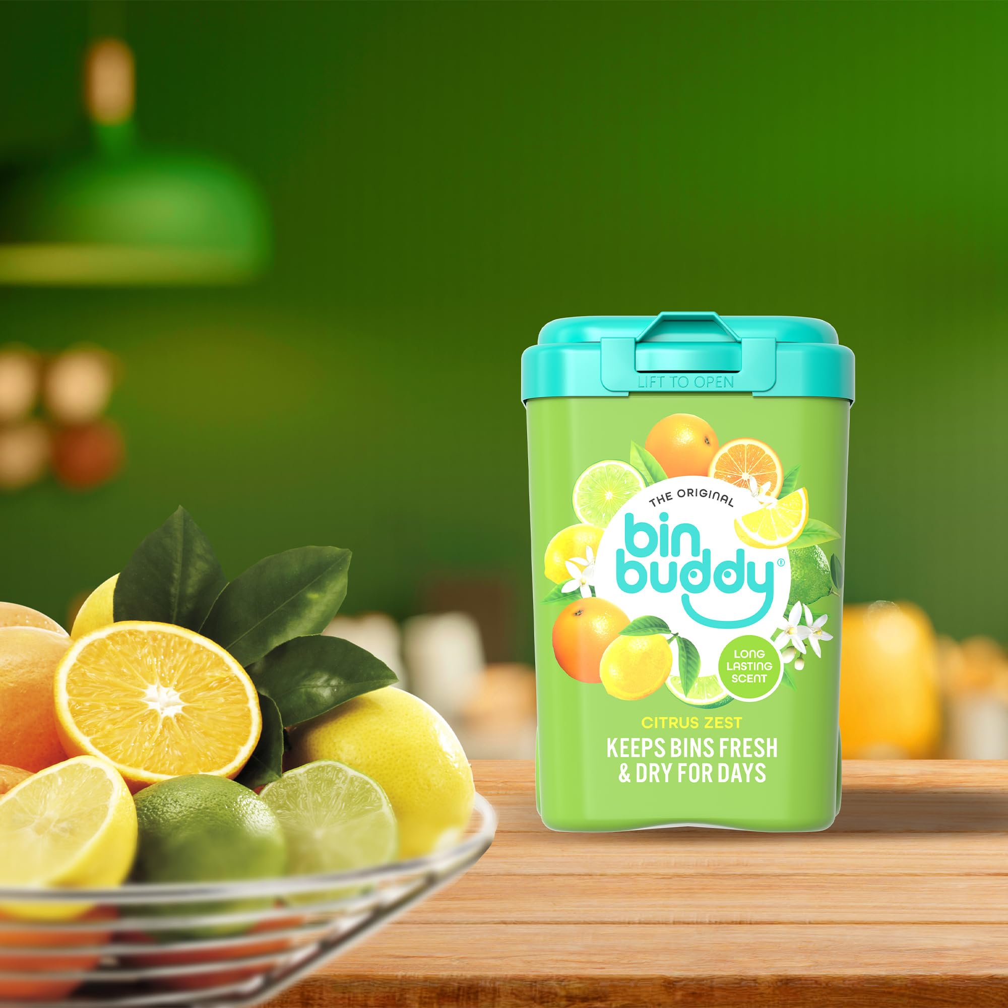 Bin Buddy Fresh Citrus Deodorizer Powder - 450g (Pack of 2) | Odor Eliminator 7