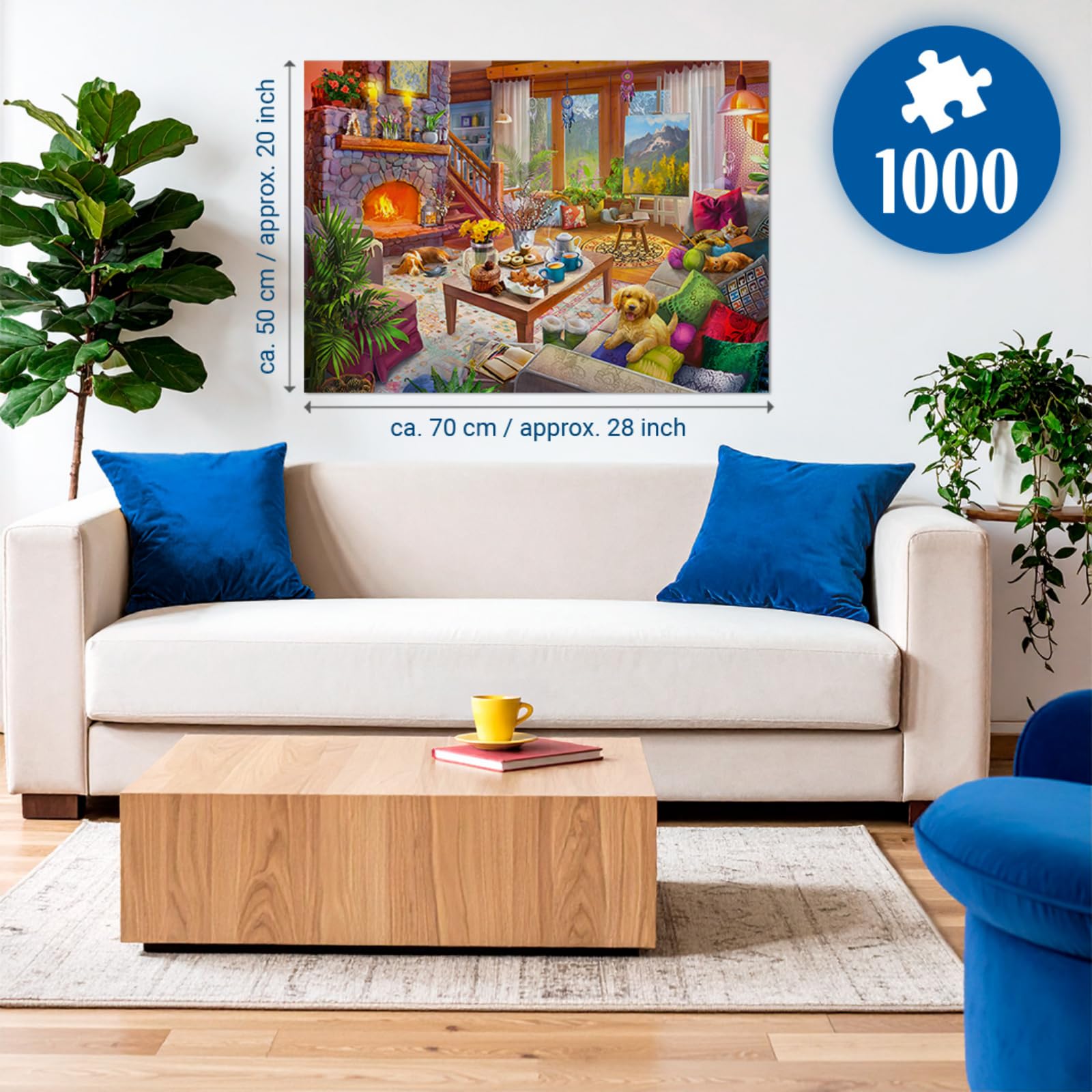 Ravensburger Cosy Cabin Jigsaw Puzzle - 1000 Pieces for Adults and Teens | Glare-Free Finish