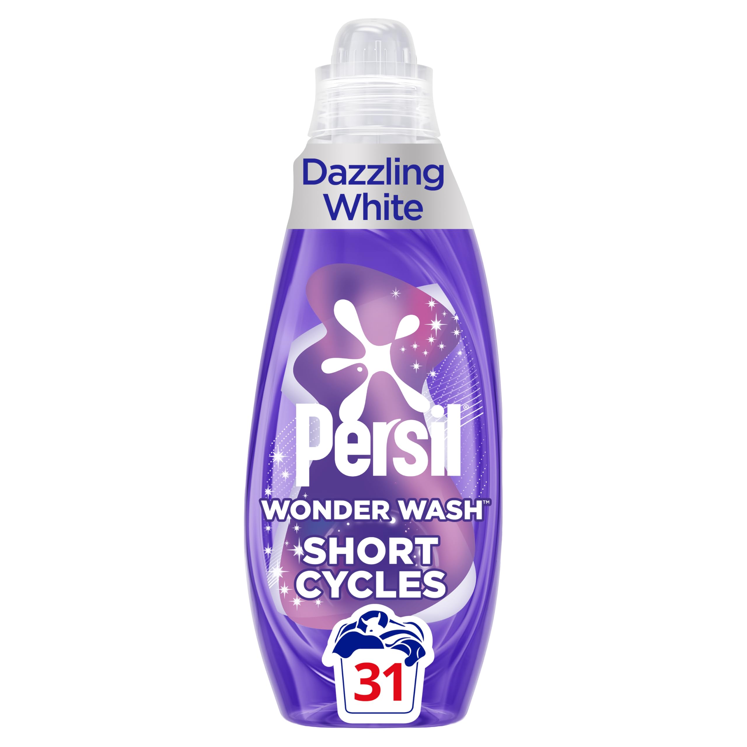 Persil Wonder Wash Dazzling White Liquid Detergent - Brightens Whites | 31 Washes (837 ml)