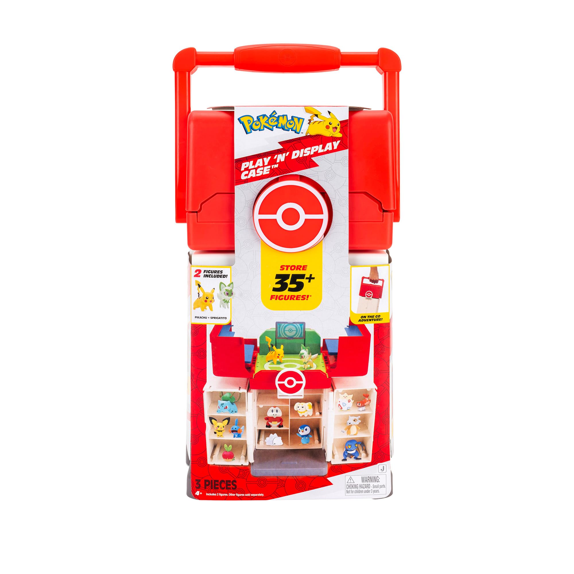 Pokémon Play ‘N’ Display Case - Multi-Level Storage with Rooftop Arena & 2 Battle Figures 9