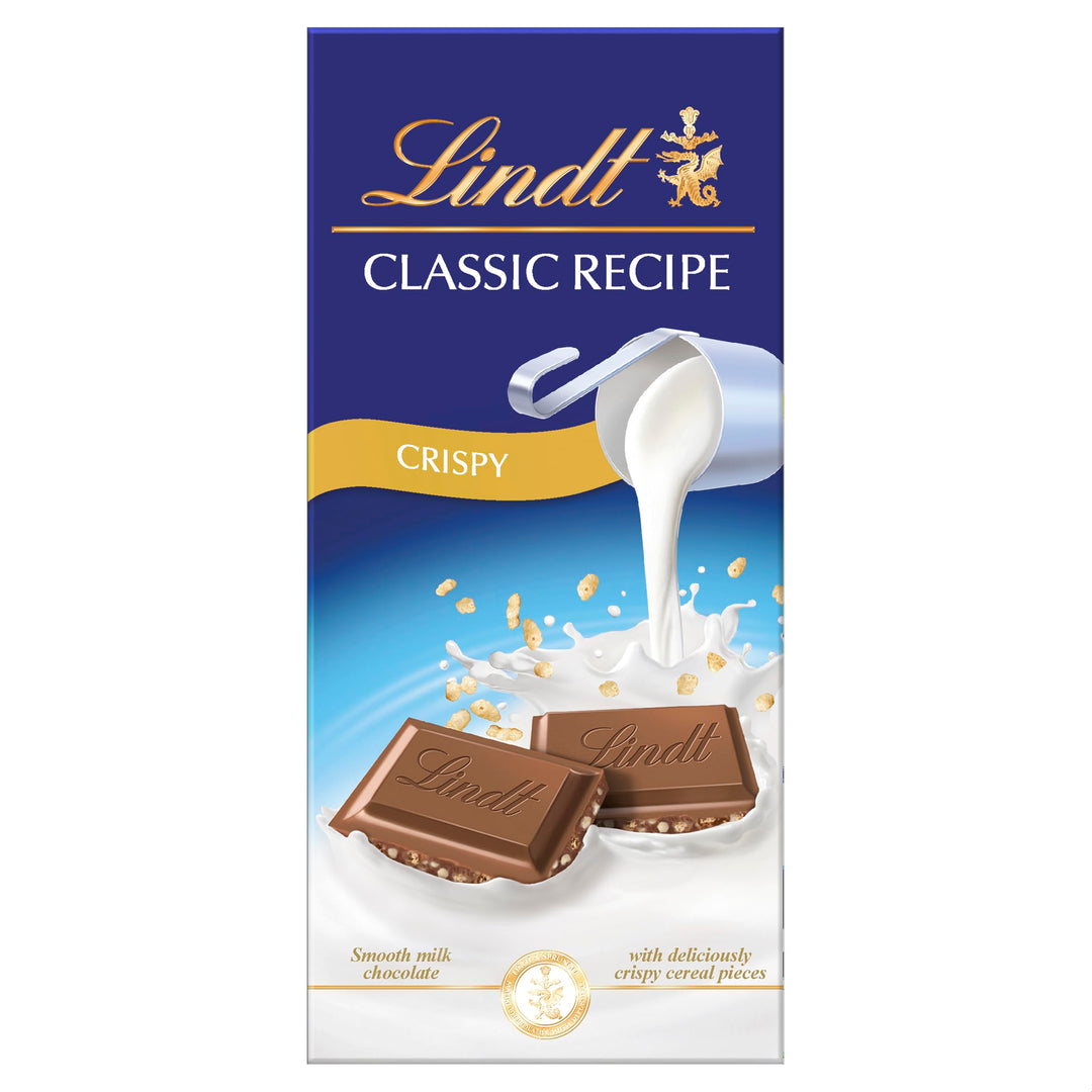 Lindt - Classic Recipe Crispy Milk Chocolate Bar 100g