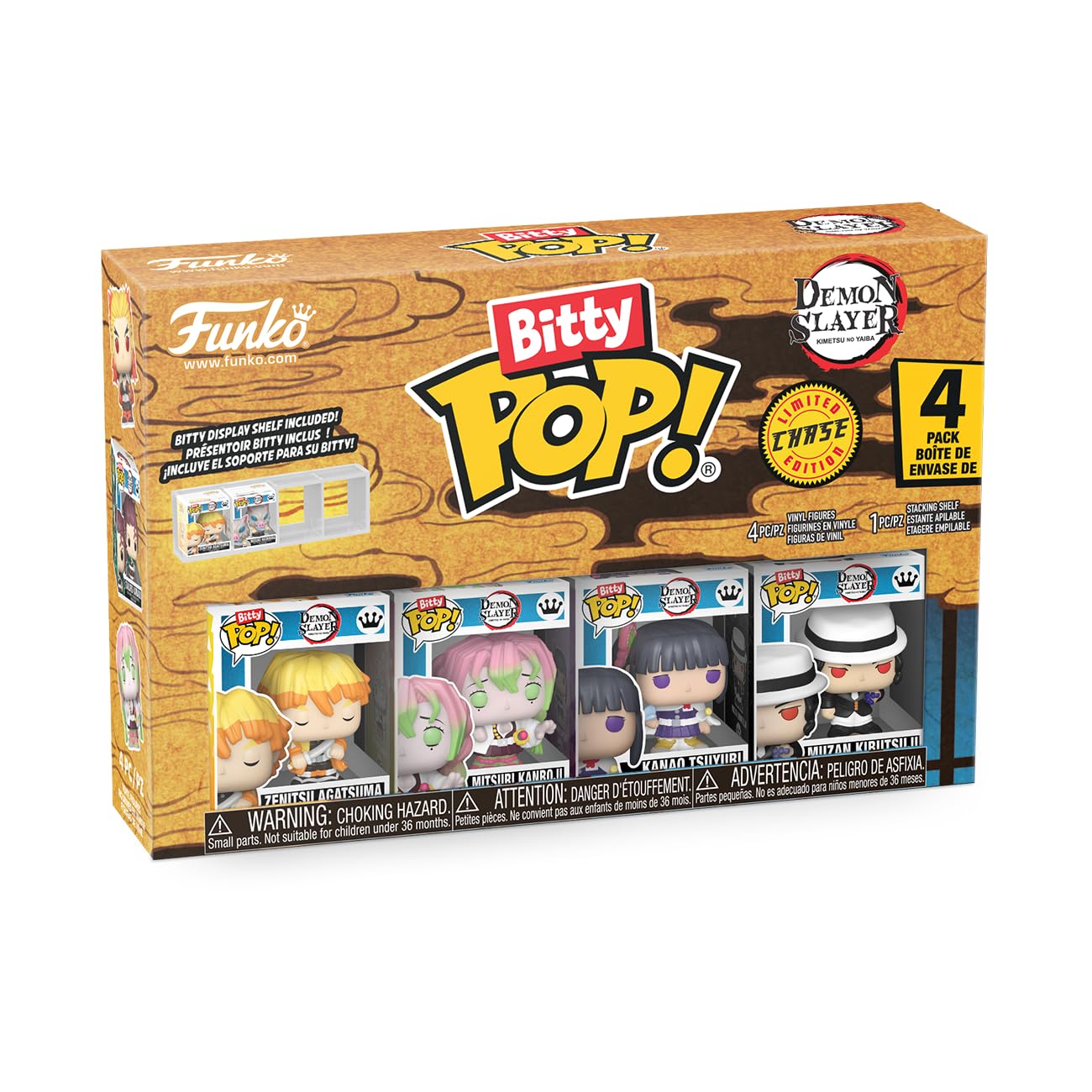 Funko Bitty POP! Demon Slayer 4 Pack - Zenitsu Agatsuma, Mitsuri Kanroji