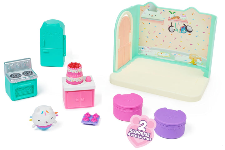 Gabby’s Dollhouse Bakey with Cakey Kitchen Playset - Spinning Cake & 2 Surprise Deliveries, Ages 3+
