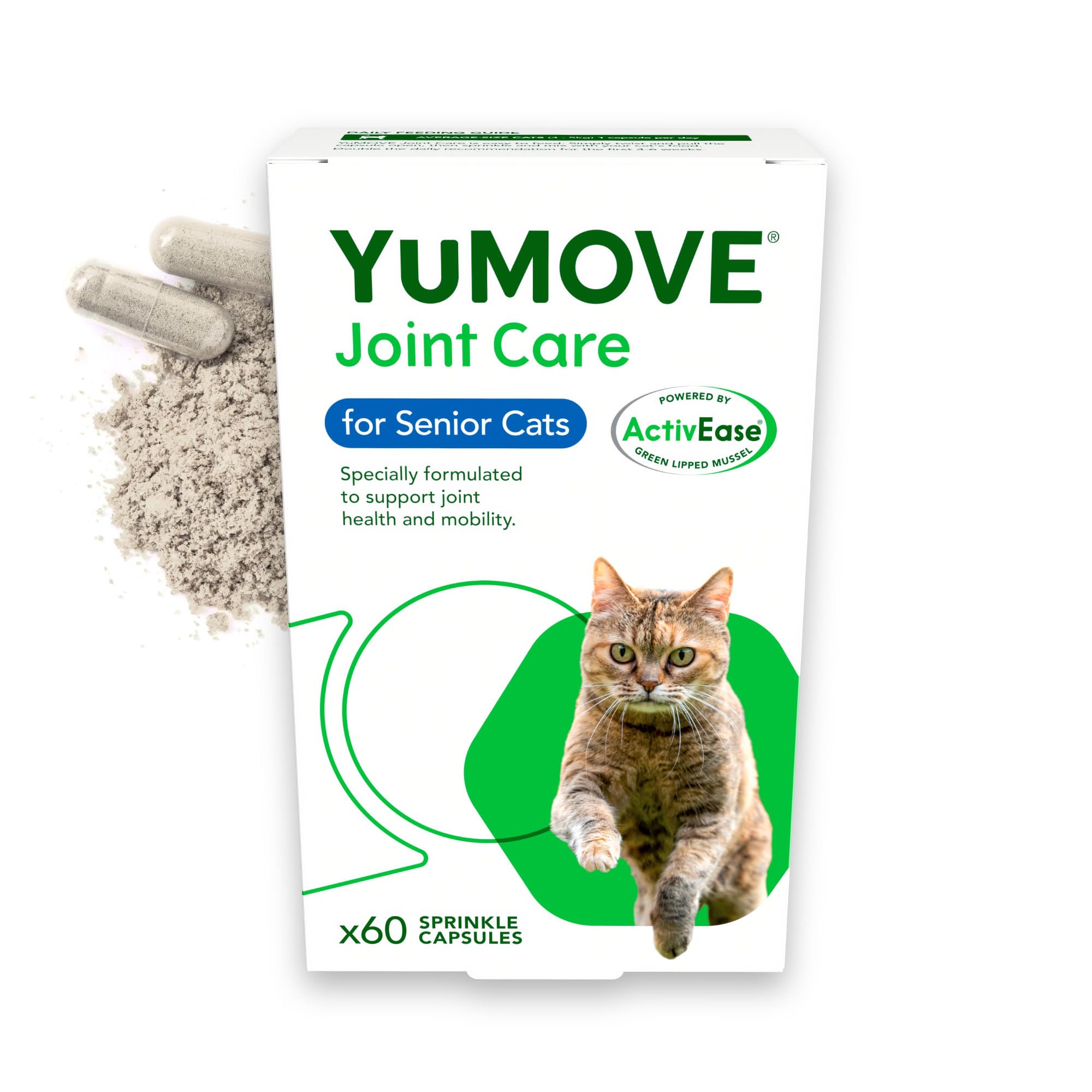 YuMOVE Senior Cat Joint Supplement for Cats Aged 8 Weeks+ | 60 Capsules | Aids Mobility 1