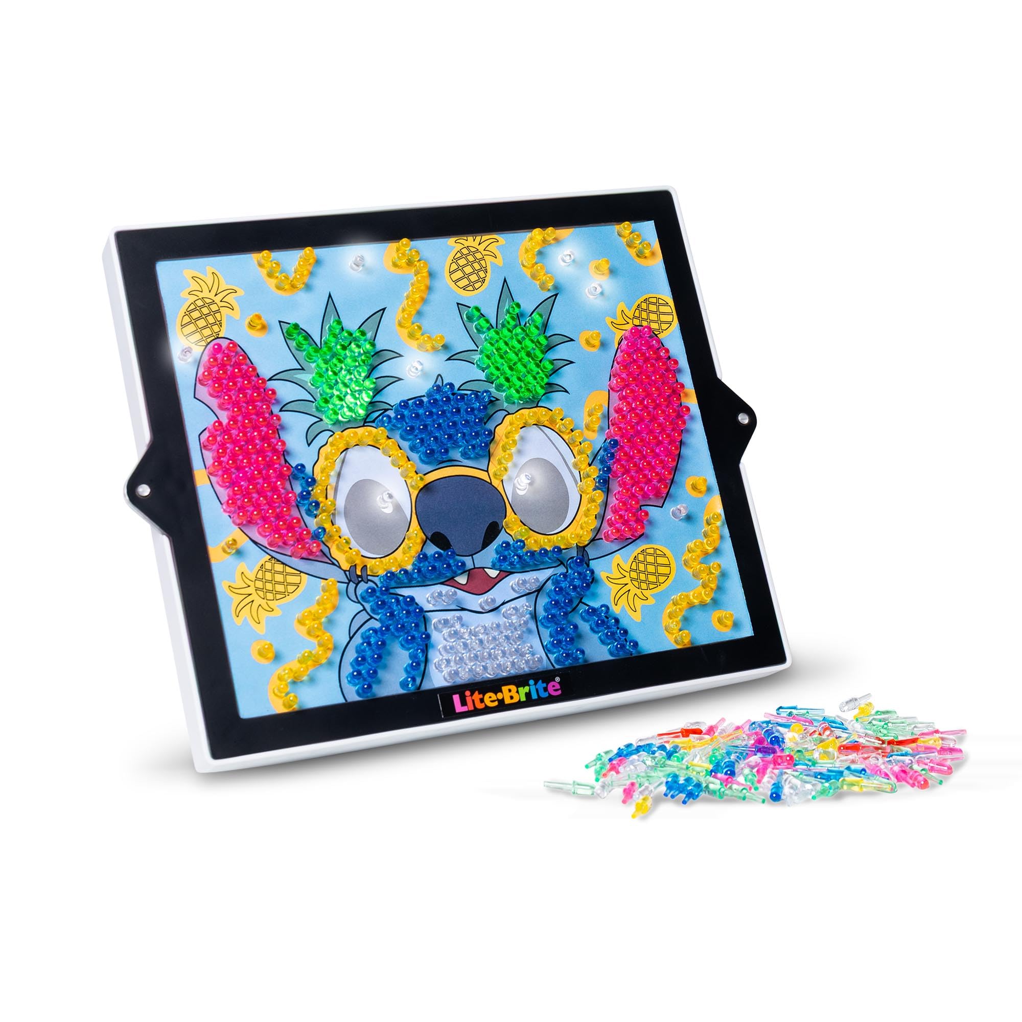Lite Brite Colour Pop Disney Stitch Light-Up Creative Toy with 650 Pegs | Kid Age Range 4