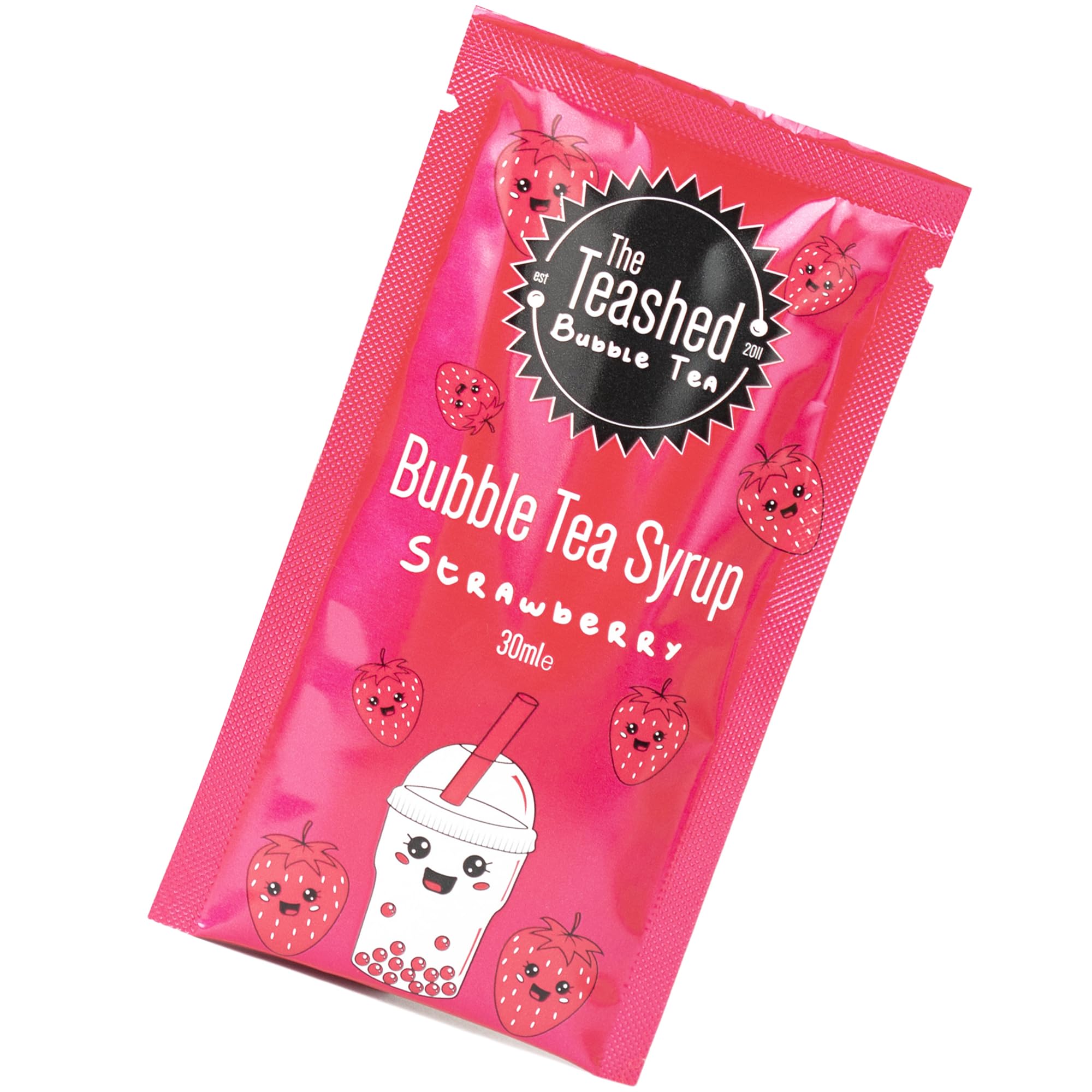 The TeaShed Strawberry Bubble Tea Syrup - 30ml Single Serving | Real Fruit Flavoring