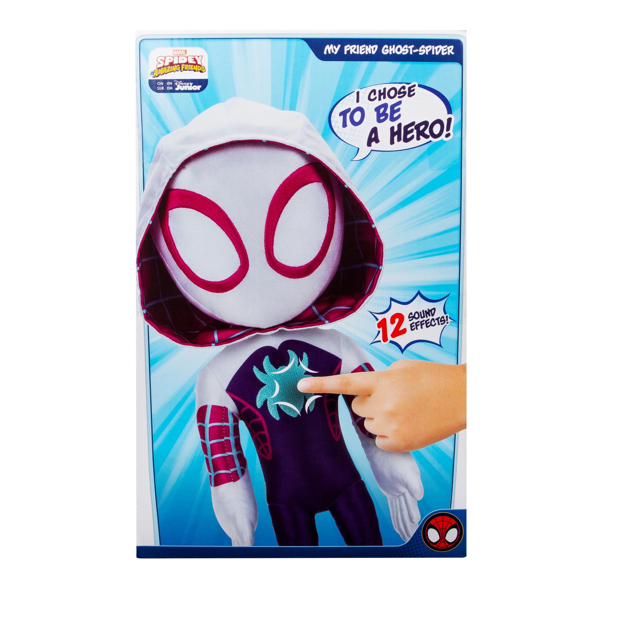 Jazwares Marvel's Spidey and His Amazing Friends Ghost-Spider 16” Talking Plush | Ages 3+ | Polyester