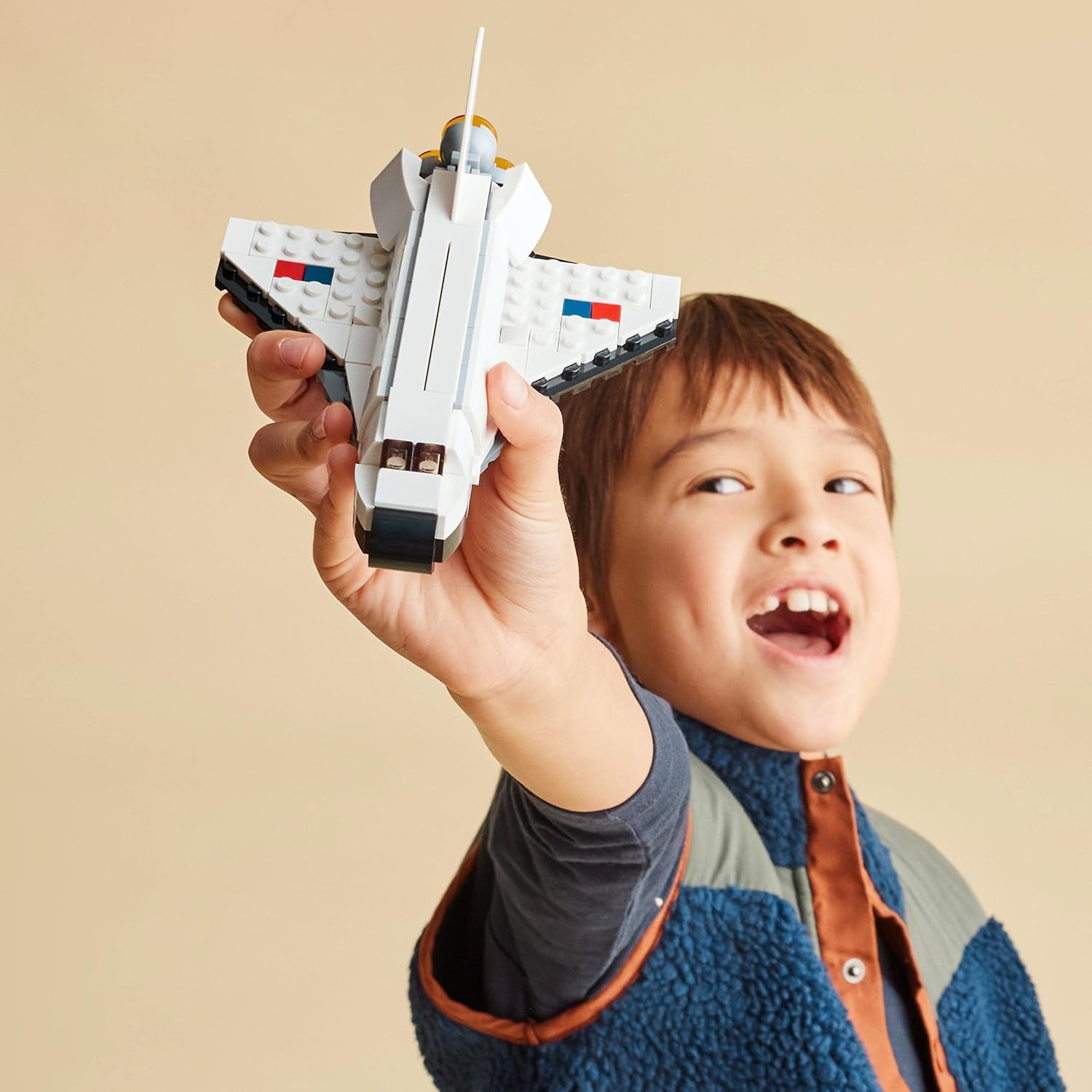 LEGO 31134 Creator 3 in 1 Space Shuttle Toy - Rebuildable Space Playset for Kids 6+ 7