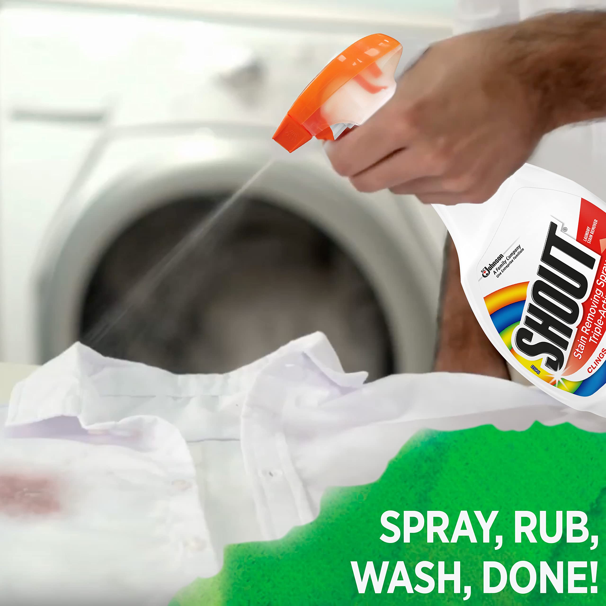 SHOUT Triple-Acting Stain Removing Spray - Fresh Scent, Liquid Formula | 500 ml 3