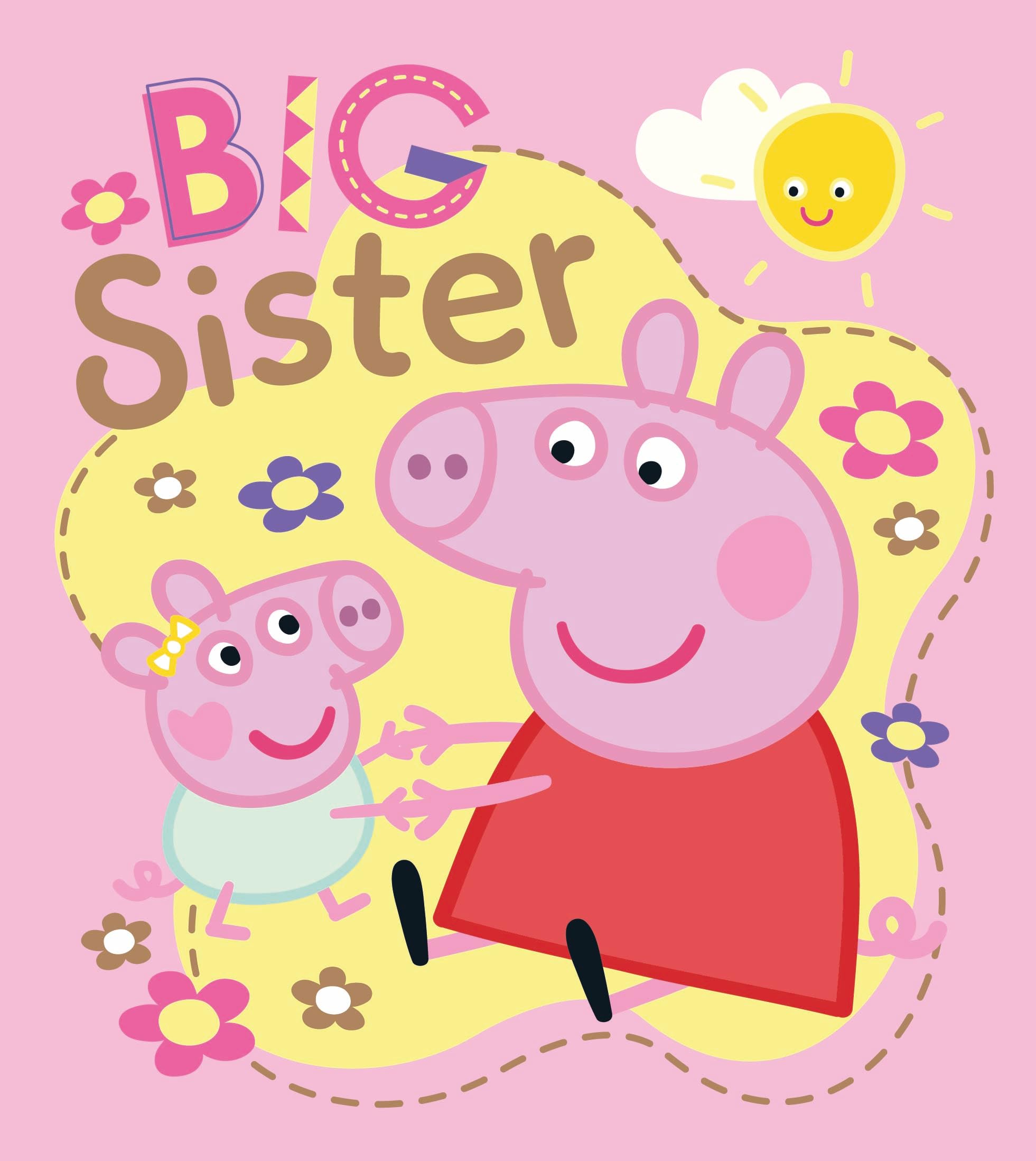 Danilo Promotions LTD Peppa Pig Big Sister Birthday Card | Standard Size 22.86cm x 12.7cm | Multi-Colour