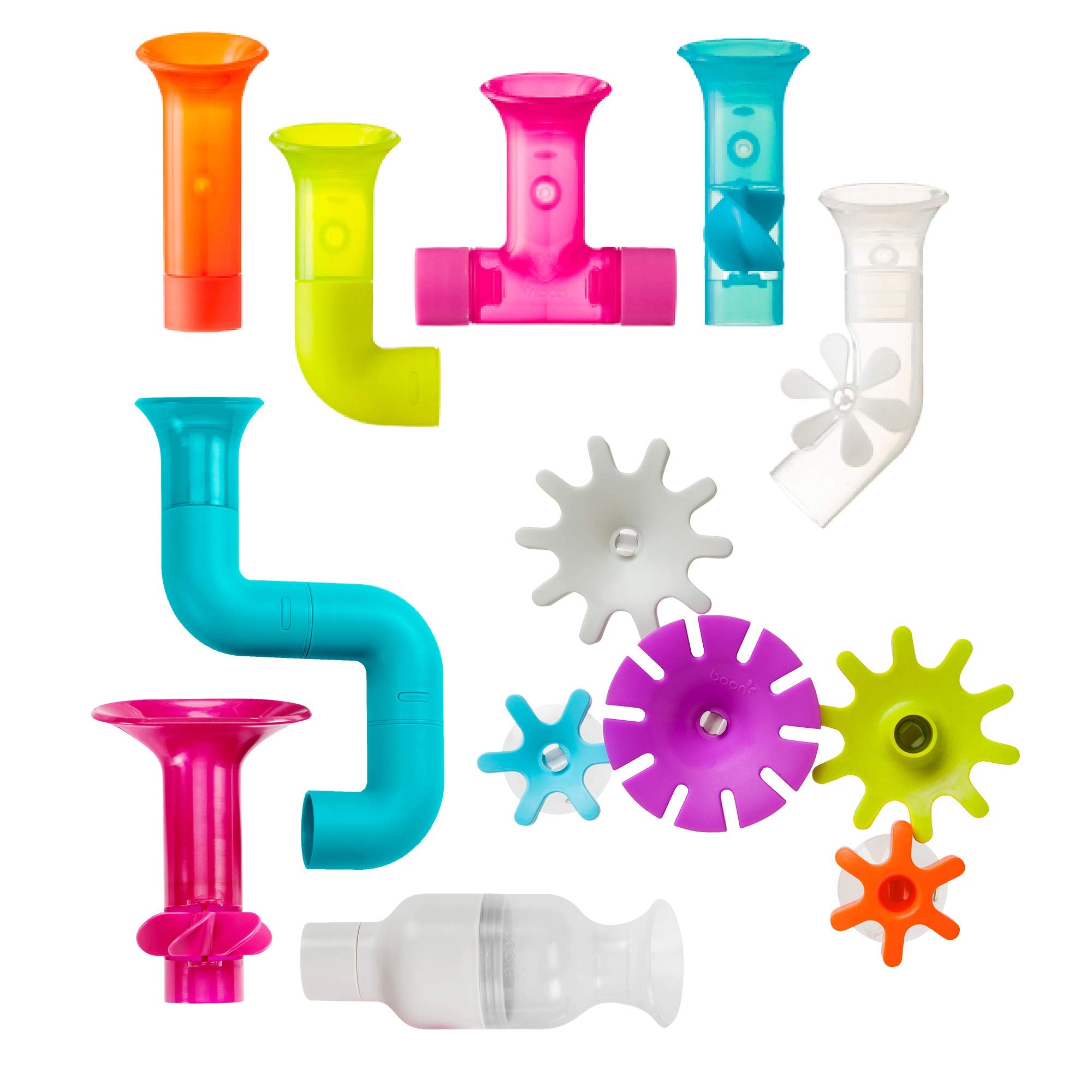 Boon Pipes, Cogs & Tubes Bath Toy Bundle - Multicolor Water Play Set for Babies and Toddlers 10