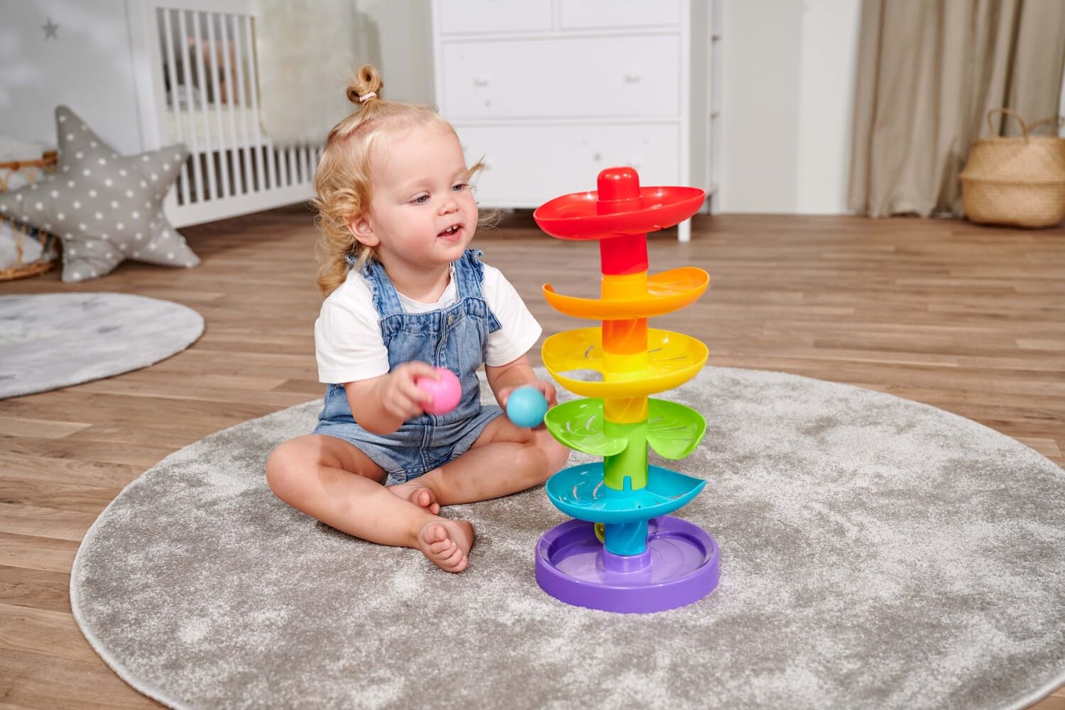 Simba ABC Ball Circuit Marble Run Tower | 5 Rainbow Levels | Includes 3 Balls | Ages 12m+ 6