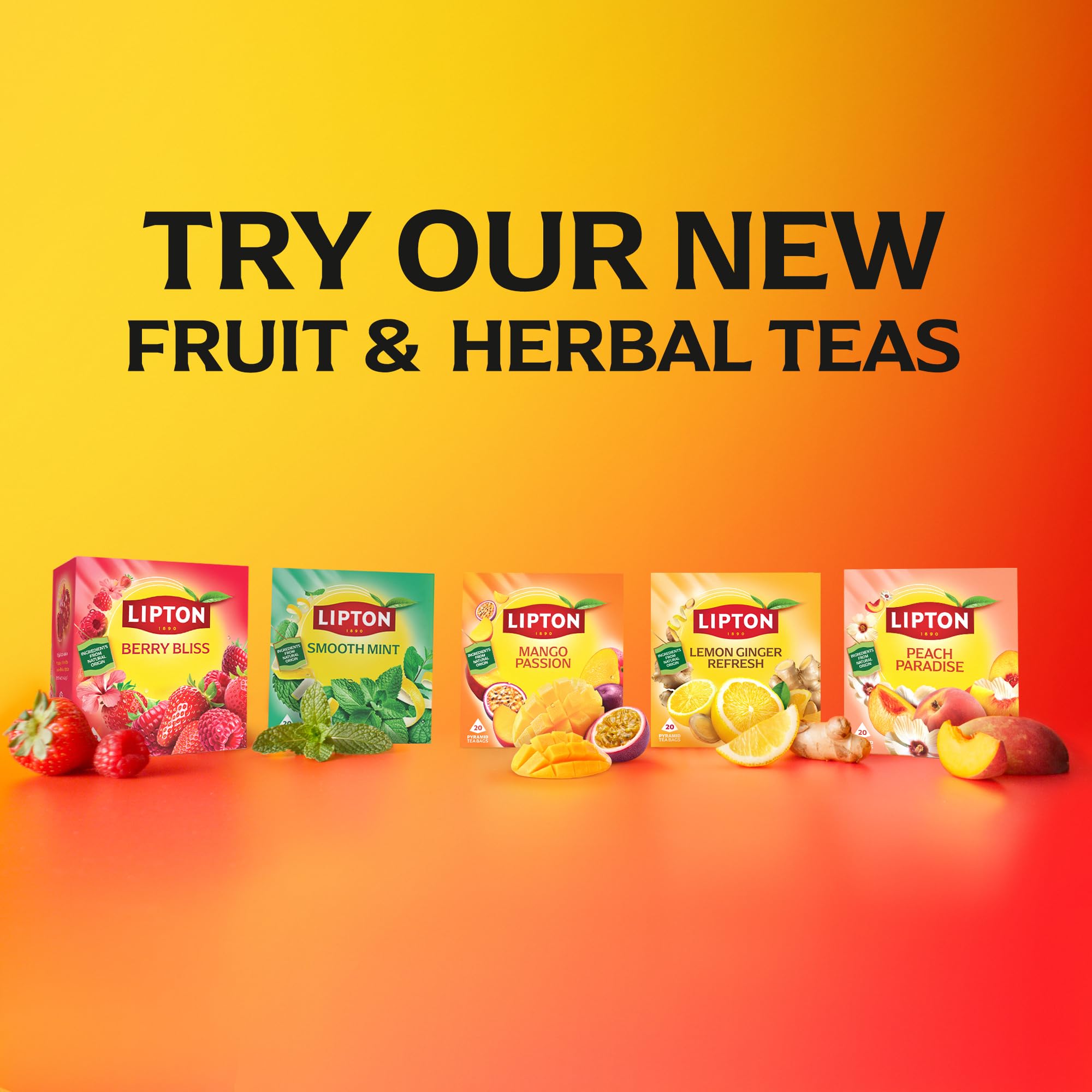 Lipton - Mango Passion Fruit Infusion Herbal Tea Bags 6