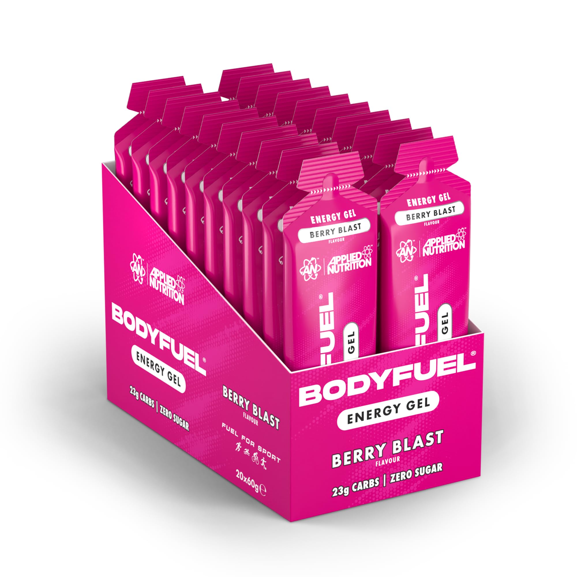 Applied Nutrition BodyFuel Energy Gel - 23g Fast Carbs | Zero Sugar | Vitamin C & B Complex | 20 Servings