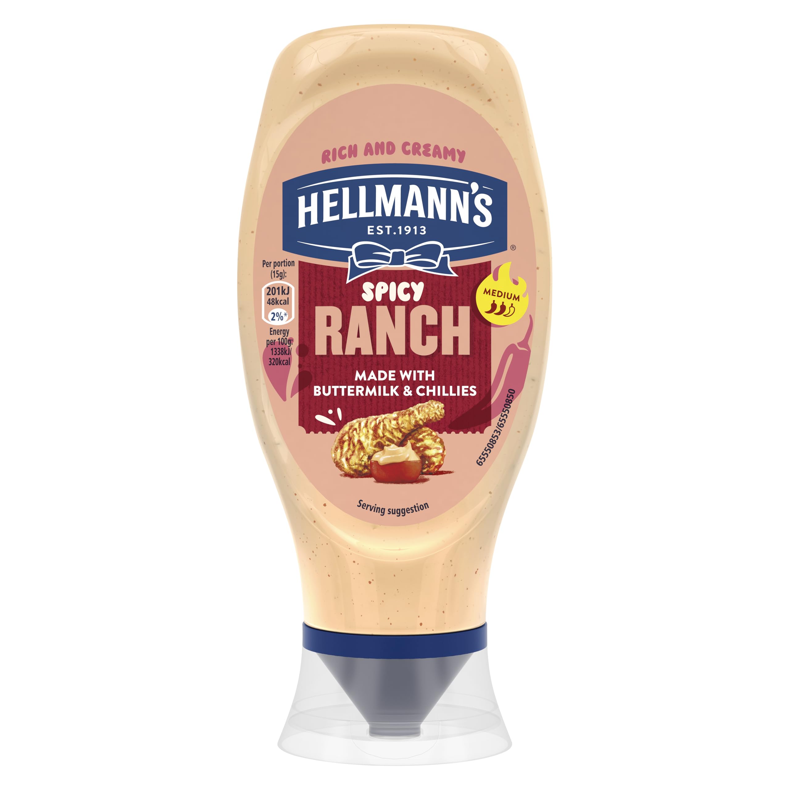 Hellmann's Spicy Ranch Sauce with Buttermilk & Chillies | 430 ml Bottle