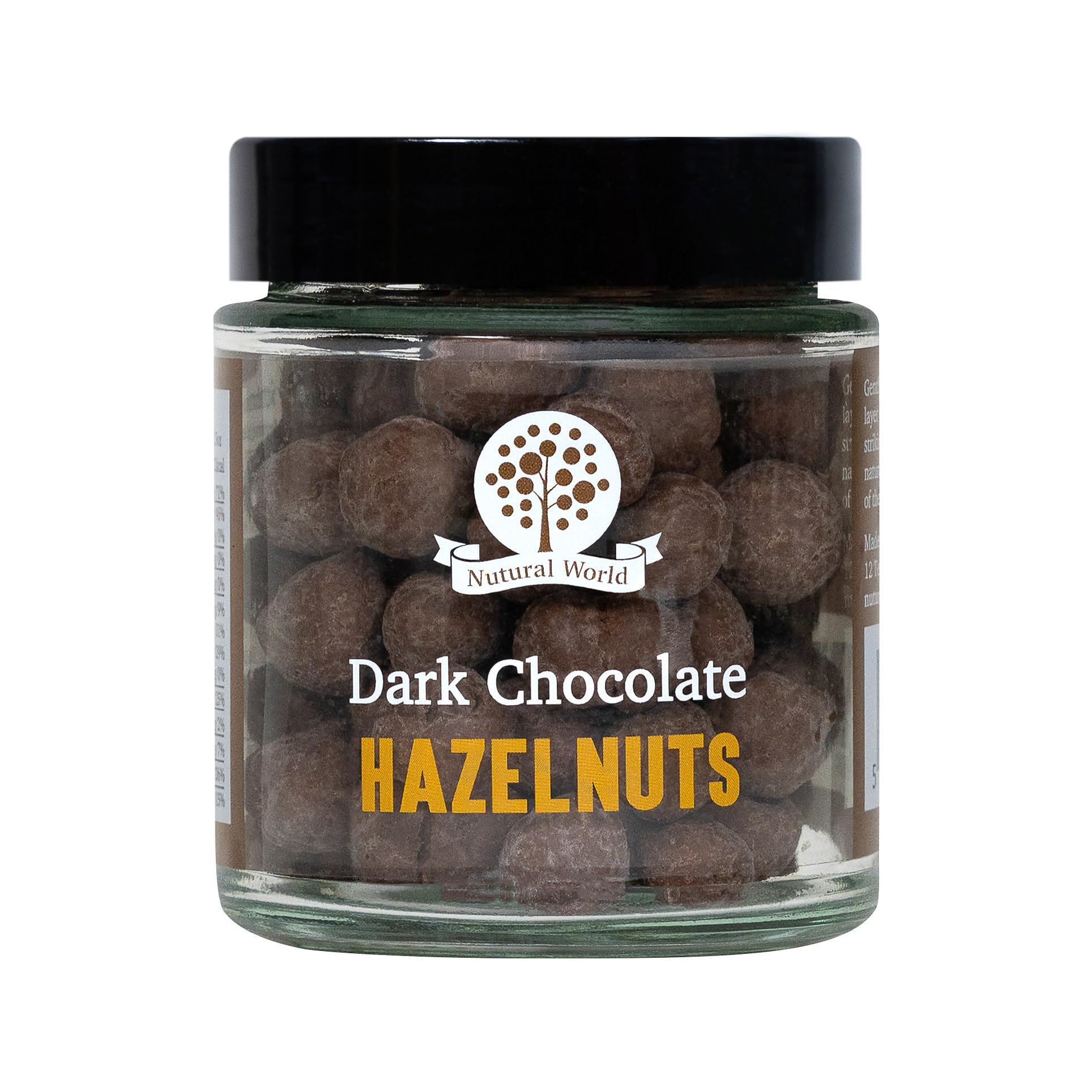 Nutural World Dark Chocolate Hazelnuts - 85g Gently Roasted Snack