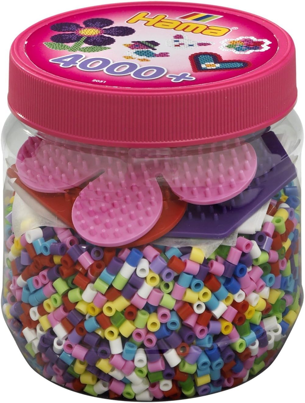 Hama 10.2051 4,000 Beads & 3 Pegboards Creative Playset - Ages 5-10 5