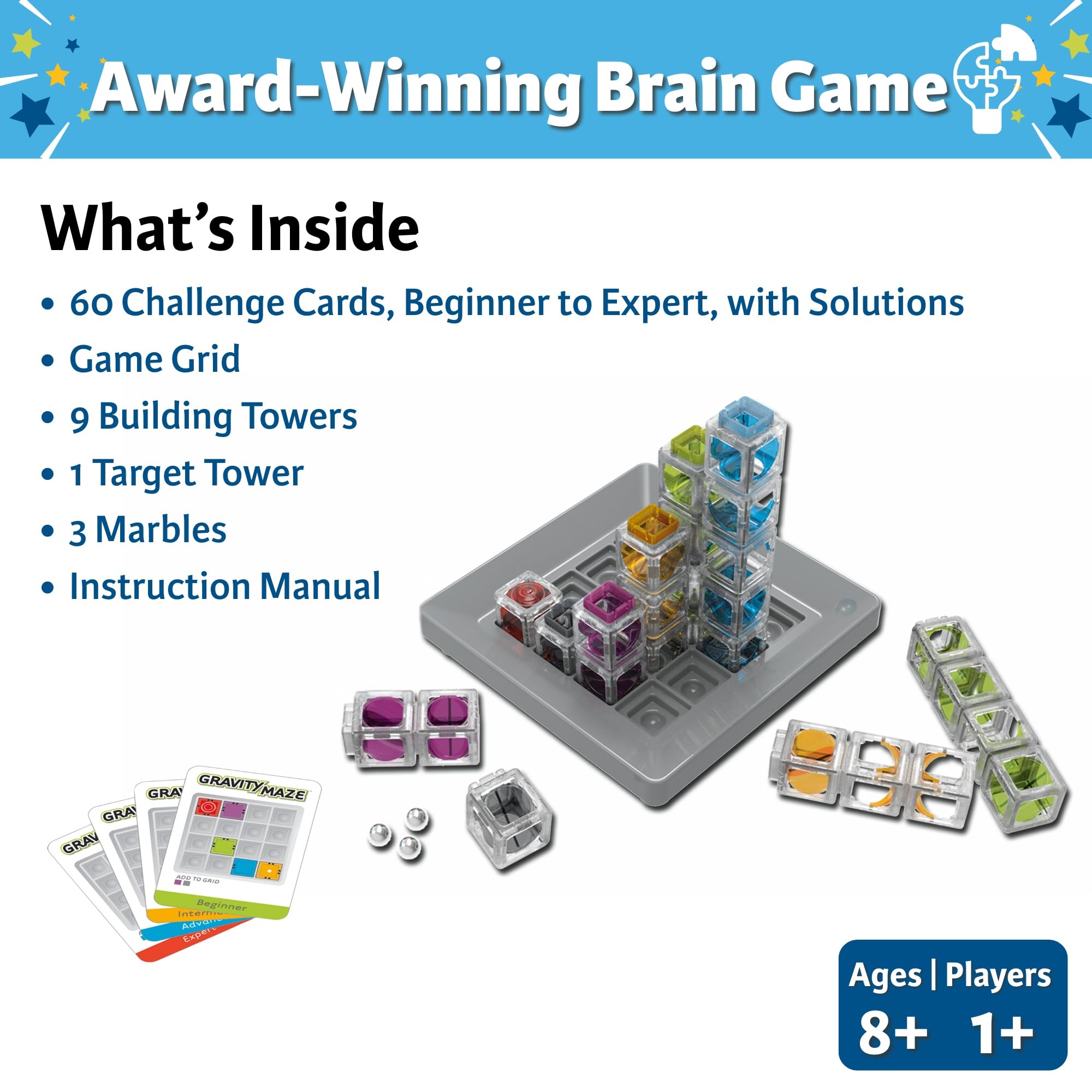 ThinkFun Gravity Maze - Falling Marble Logic Game and STEM Toy for Ages 8+ 12