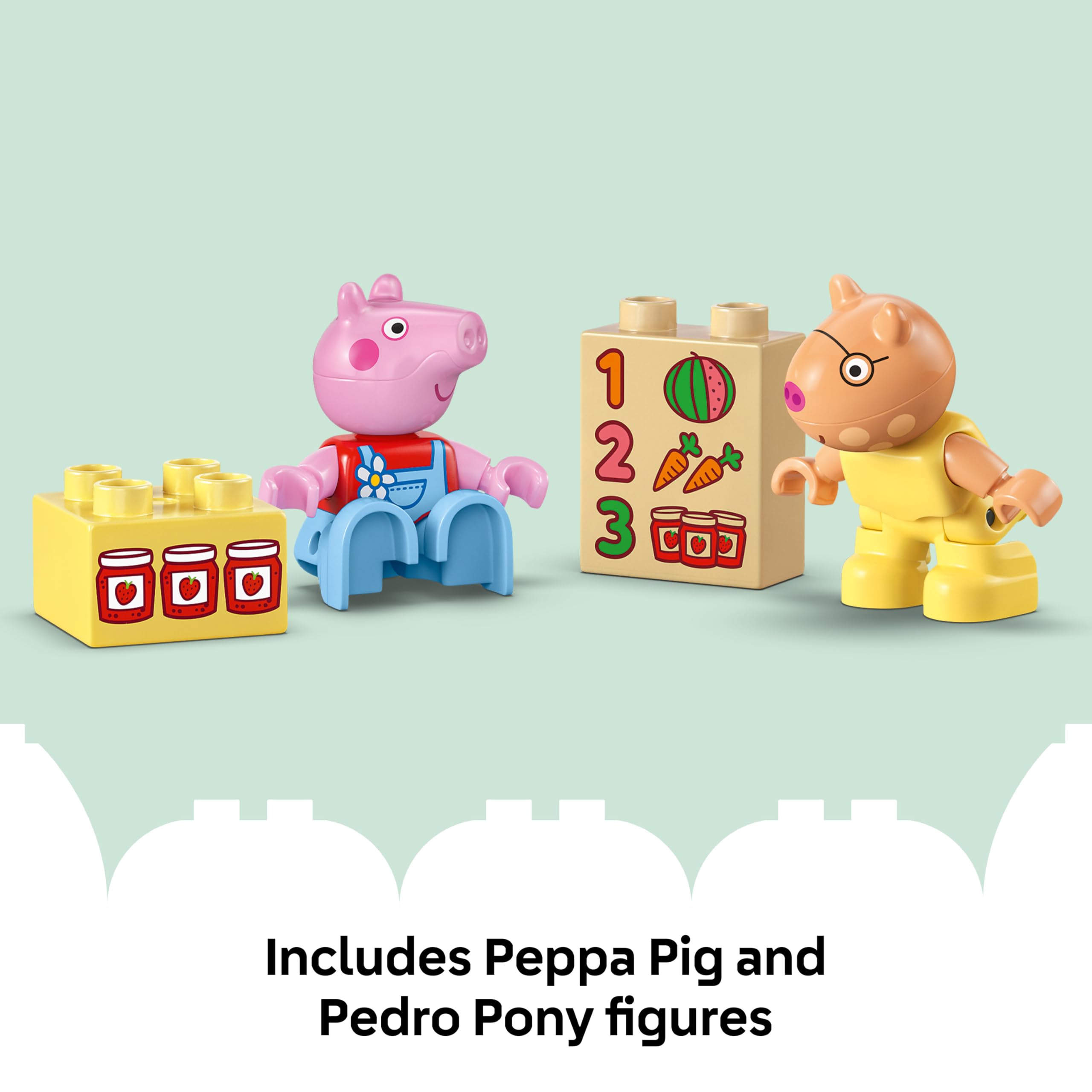 LEGO DUPLO Peppa Pig Tractor and Market 10468 Building Set | Ages 2+ 6