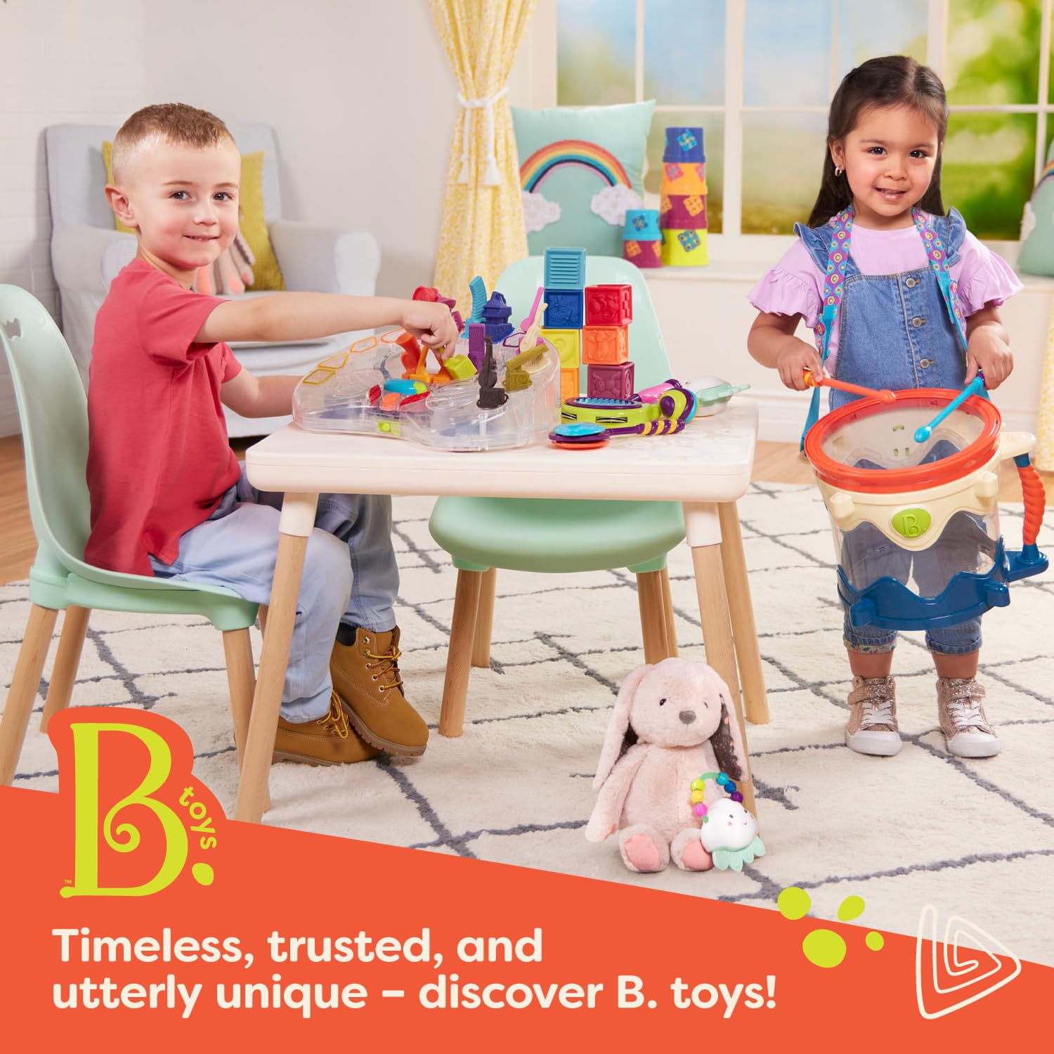 B. Toys One Two Squeeze Baby Blocks - 10 Soft Educational Stacking Blocks for Toddlers 6 Months+ 12